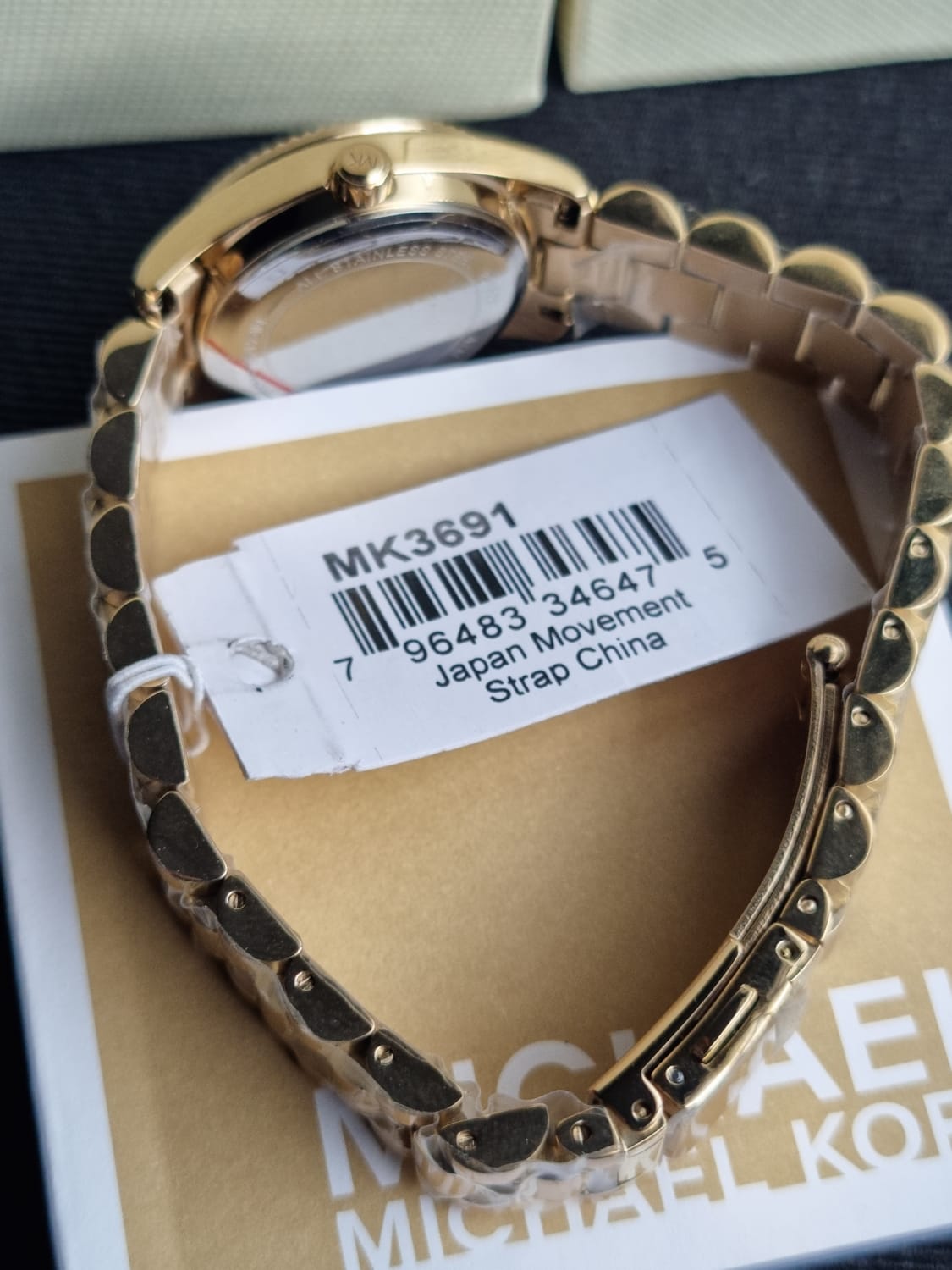 Michael Kors Women’s Quartz Gold Stainless Steel Crystal Pave Dial 26mm Watch MK3691