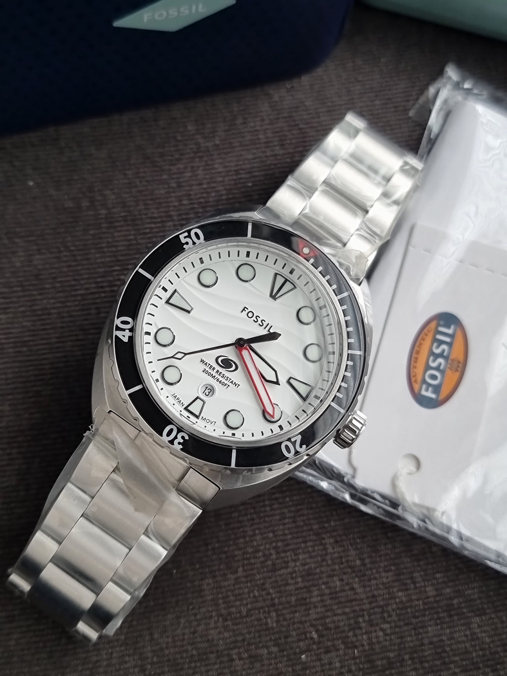 Fossil Breaker Quartz White 44mm Dial Men's Watch FS6063 (Without Tag)