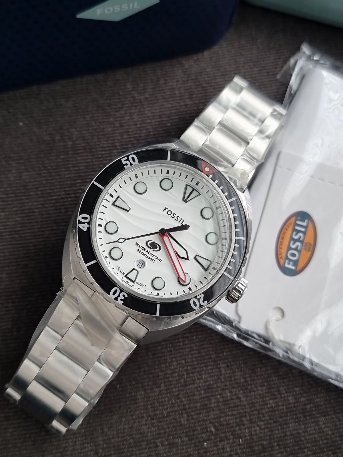 Fossil Breaker Quartz White 44mm Dial Men's Watch FS6063 (Without Tag)