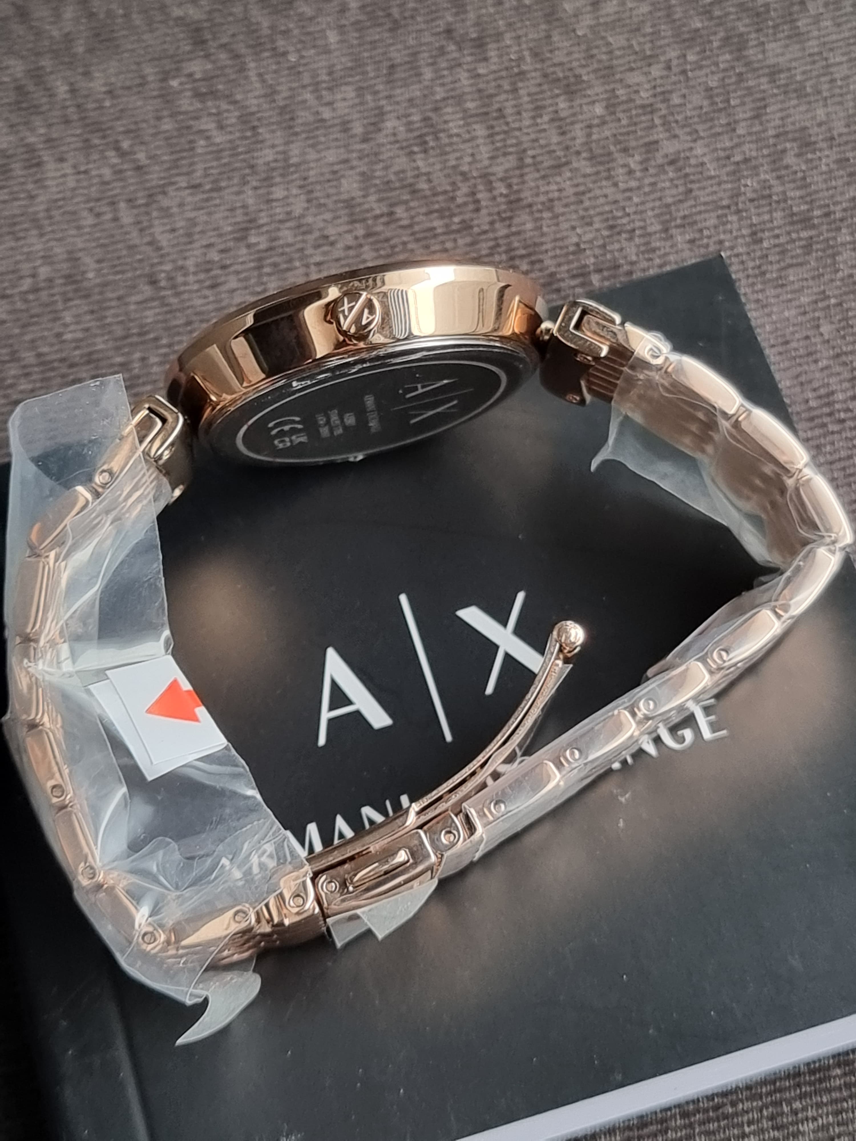 Armani Exchange Women's Zoe Rose Gold Round Stainless Steel Watch AX5901