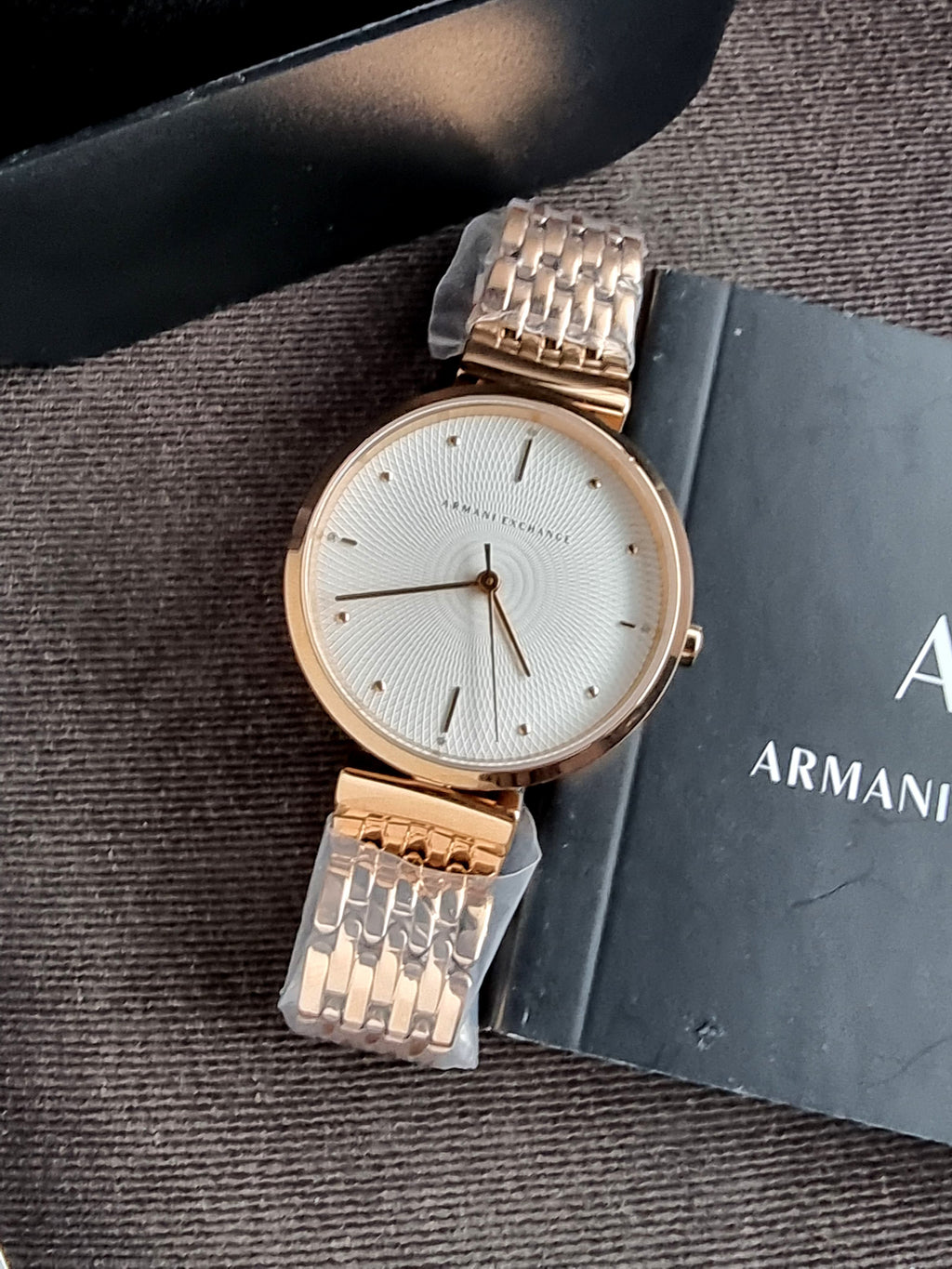 Armani Exchange Women's Zoe Rose Gold Round Stainless Steel Watch AX5901