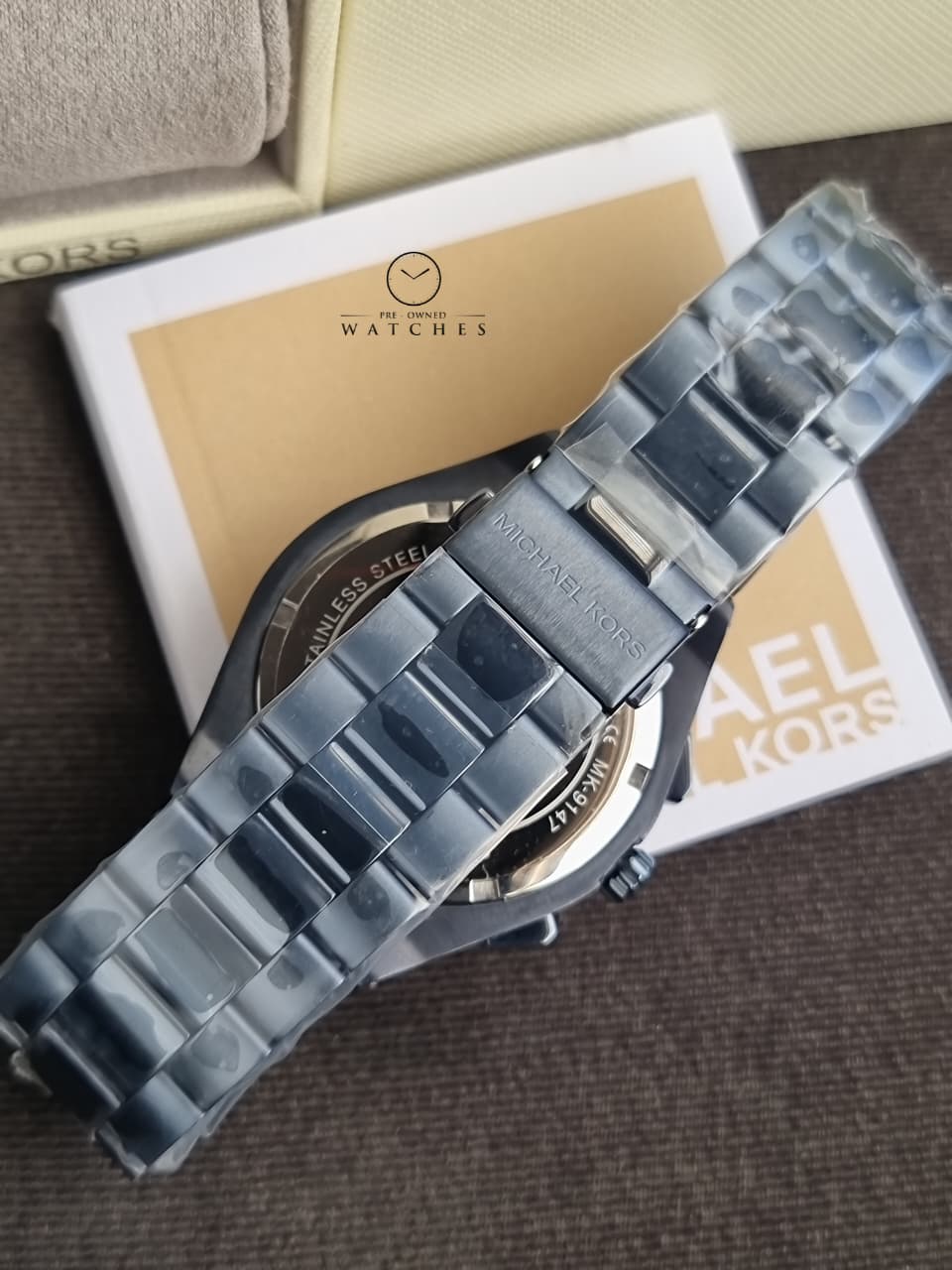 Michael Kors Men’s Quartz Blue Stainless Steel Blue Dial 40mm Watch MK9147