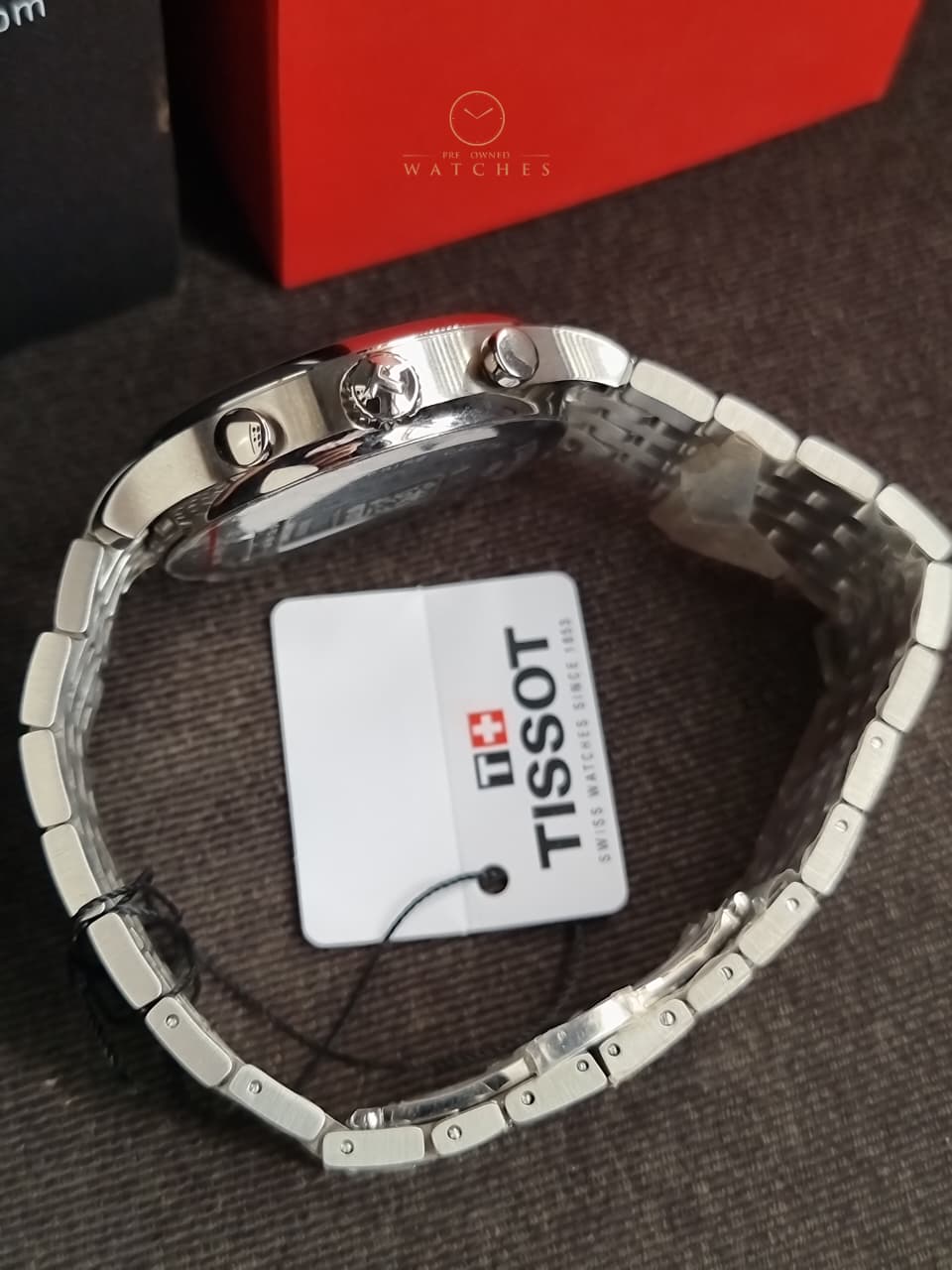 Tissot T Classic Tradition Chronograph White Dial Silver Steel Strap Watch For Men - T063.617.11.037.00