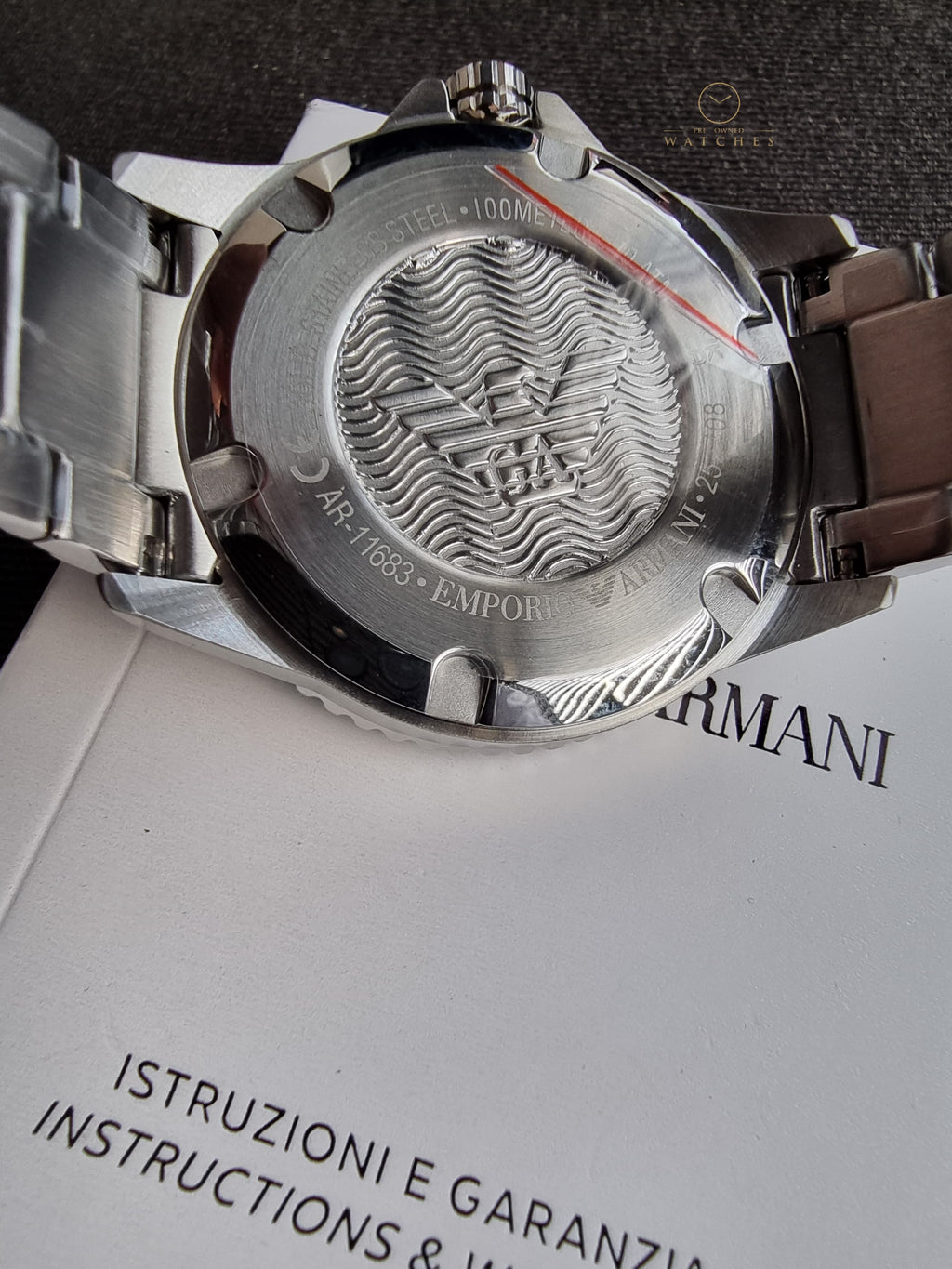 EMPORIO ARMANI World Explorer Silver Stainless Steel Grey 42mm Dial Quartz Watch for Gents - A11683