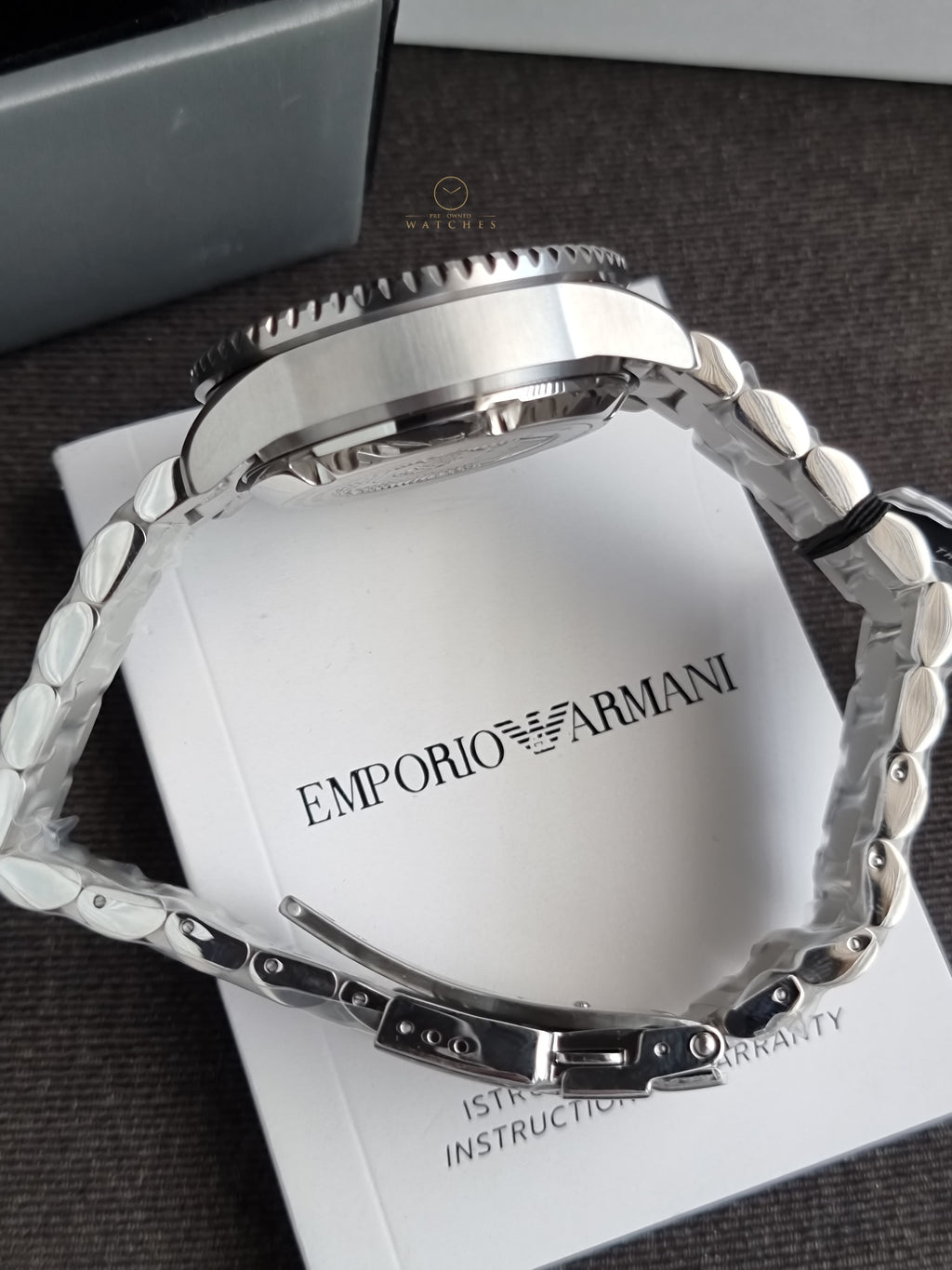 Emporio Armani Sea Explorer Automatic Stainless Steel Bracelet Diver’s Watch  
42.5 mm AR60083