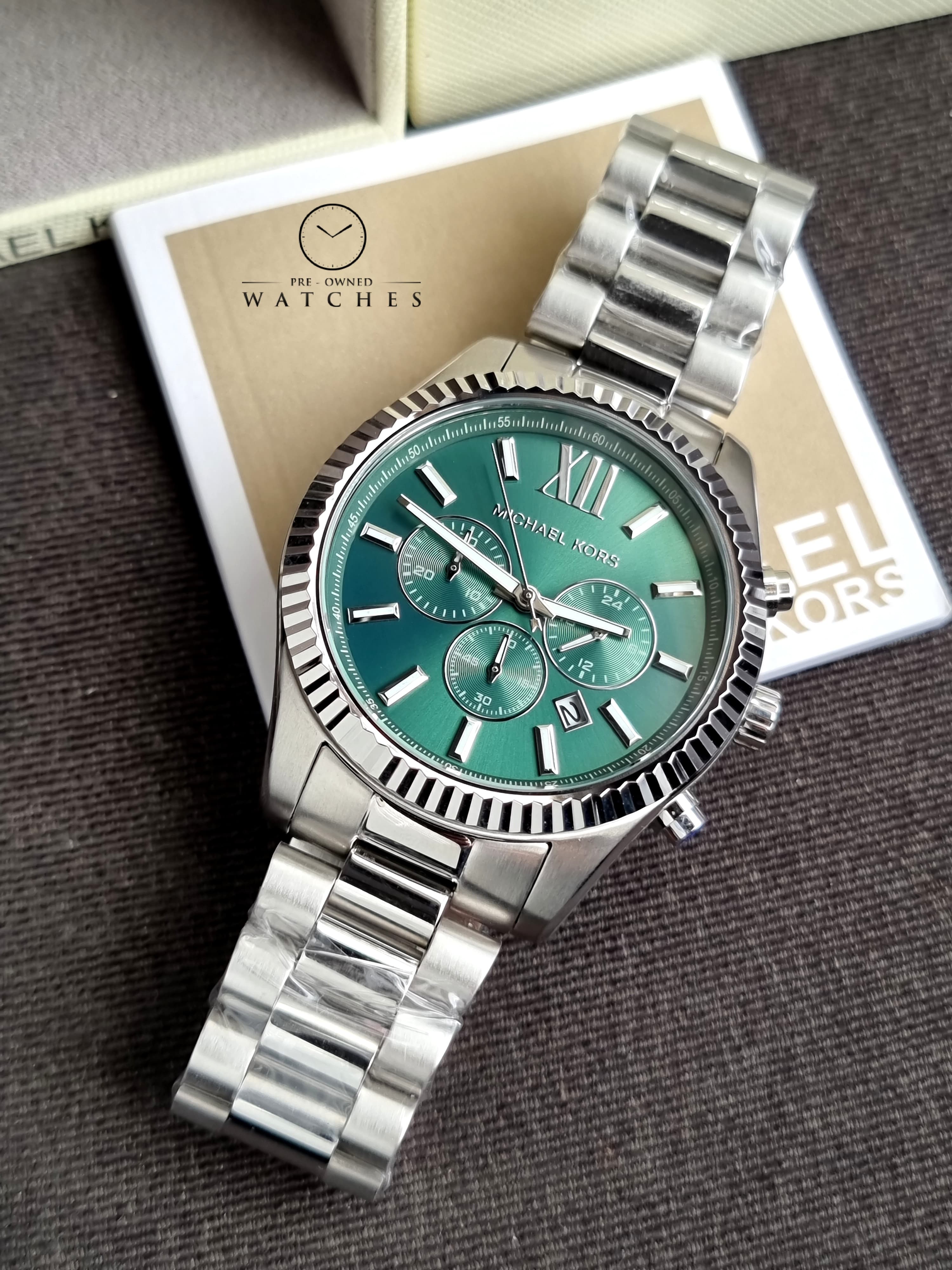 Michael Kors Lexington Chronograph Quartz Green Dial Men's Watch
 MK9152