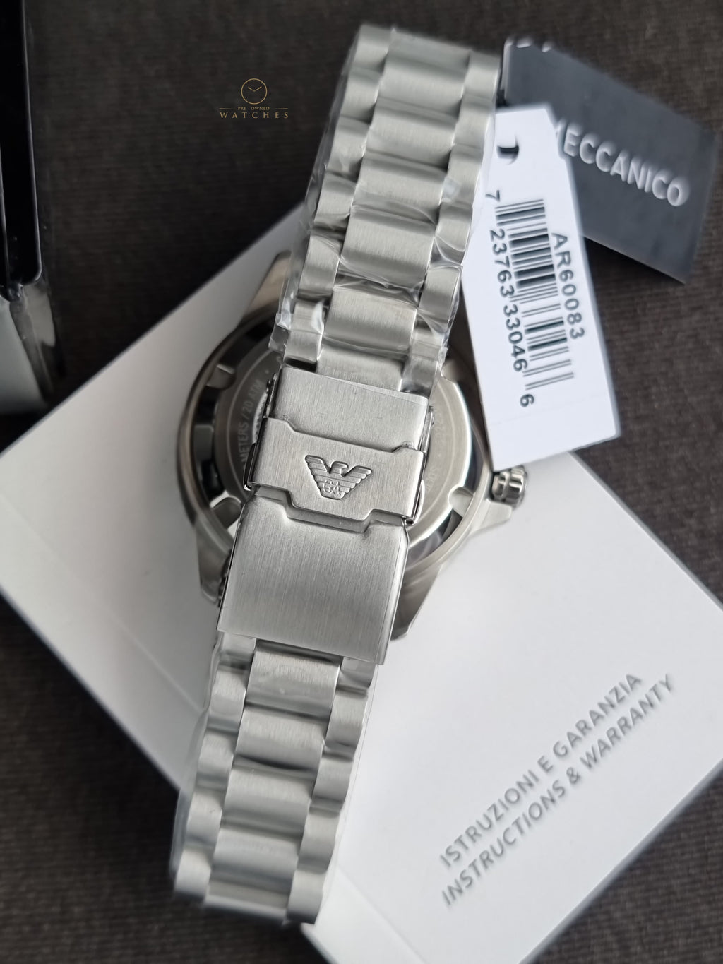 Emporio Armani Sea Explorer Automatic Stainless Steel Bracelet Diver’s Watch  
42.5 mm AR60083