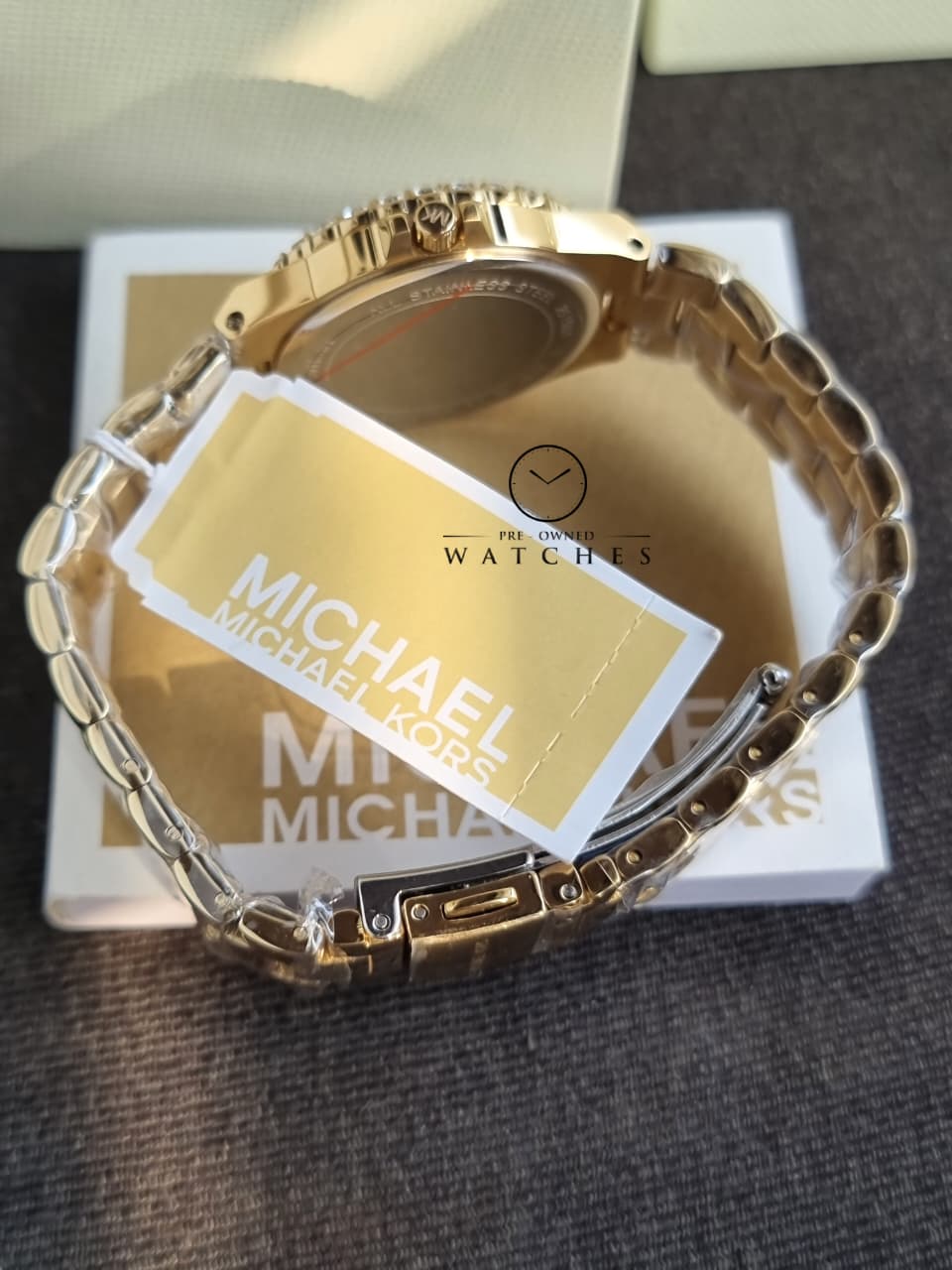 Michael Kors Lennox Three-Hand Gold-Tone Stainless Steel Watch mk7395