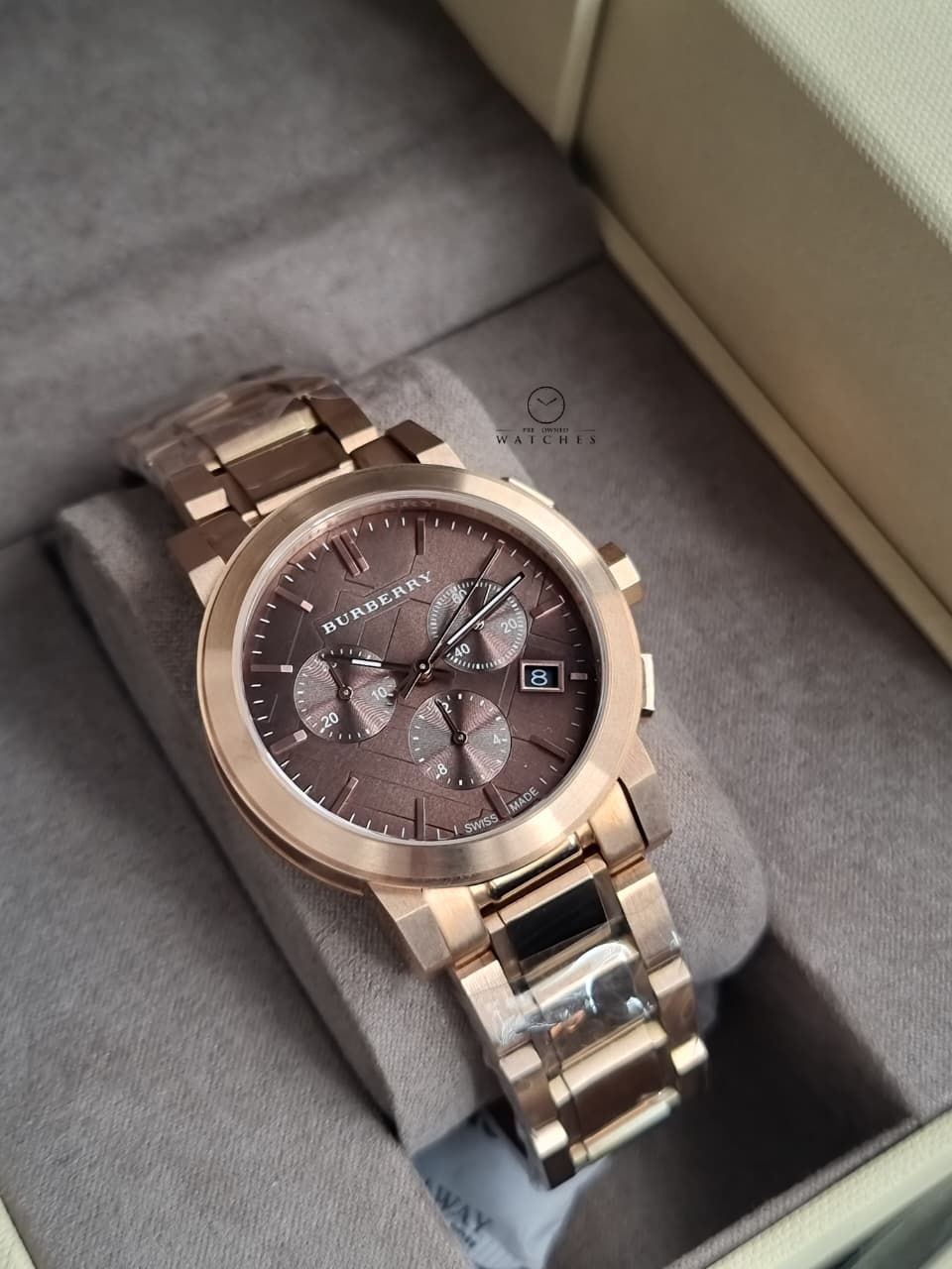 Burberry Rose gold Stainless Steel Bronze Dial Chronograph Quartz Men’s Watch - BU9754