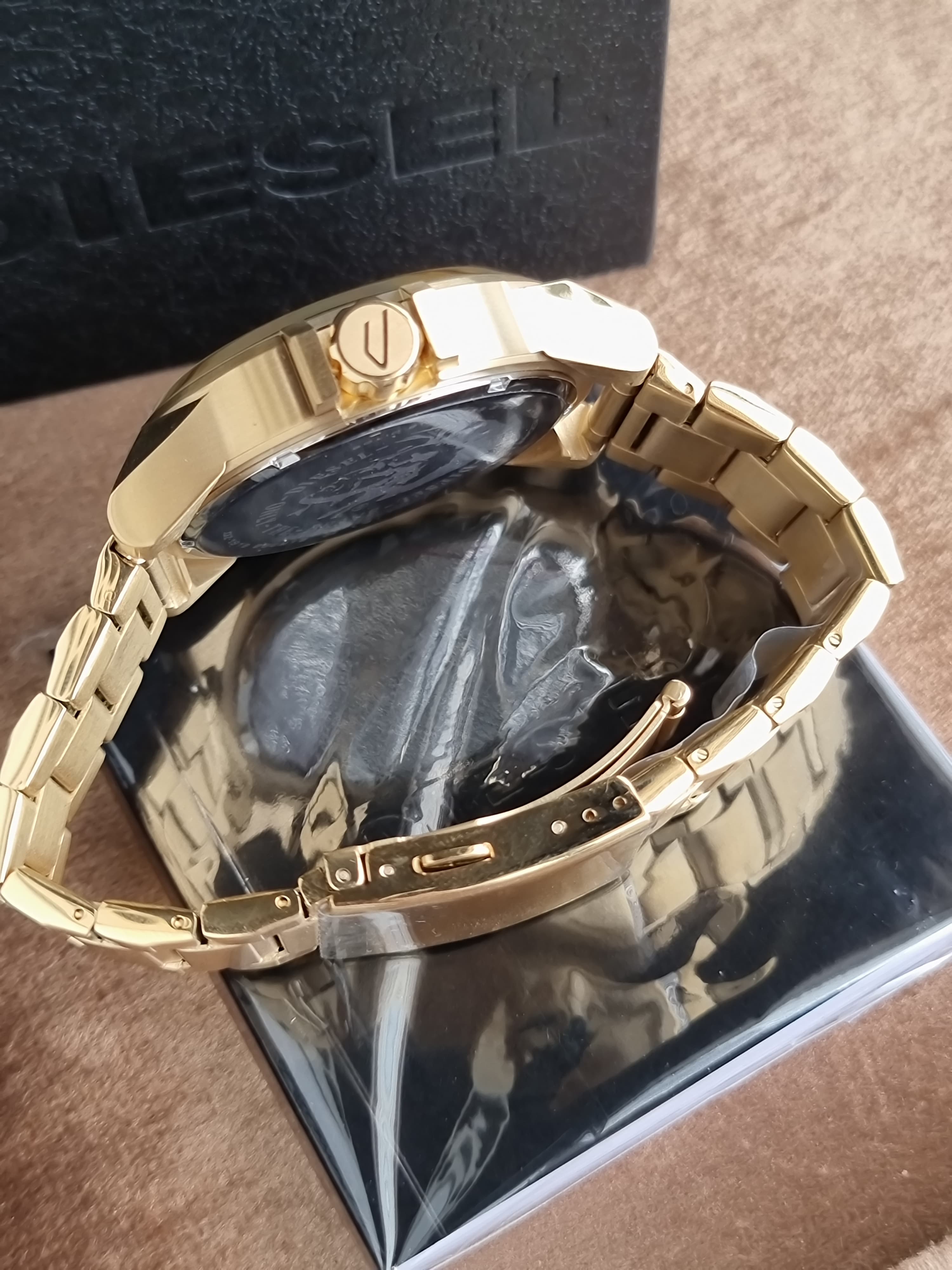 Diesel Men's D-48 Gold Round 48mm Stainless Steel Watch - DZ1912