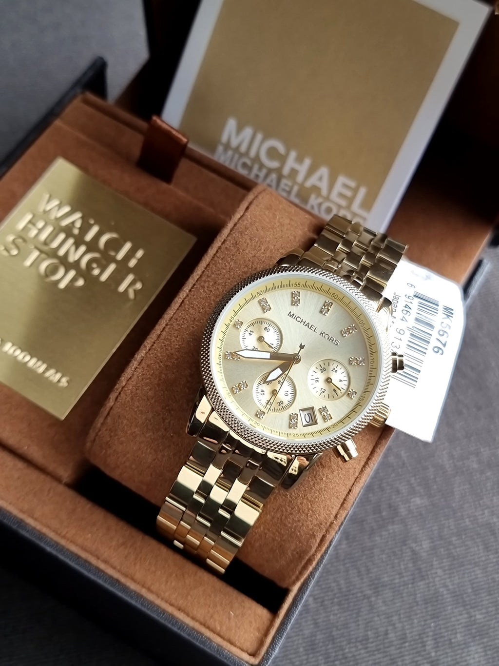 Michael Kors Women’s Quartz Gold Stainless Steel Gold Dial 36mm Watch MK5676