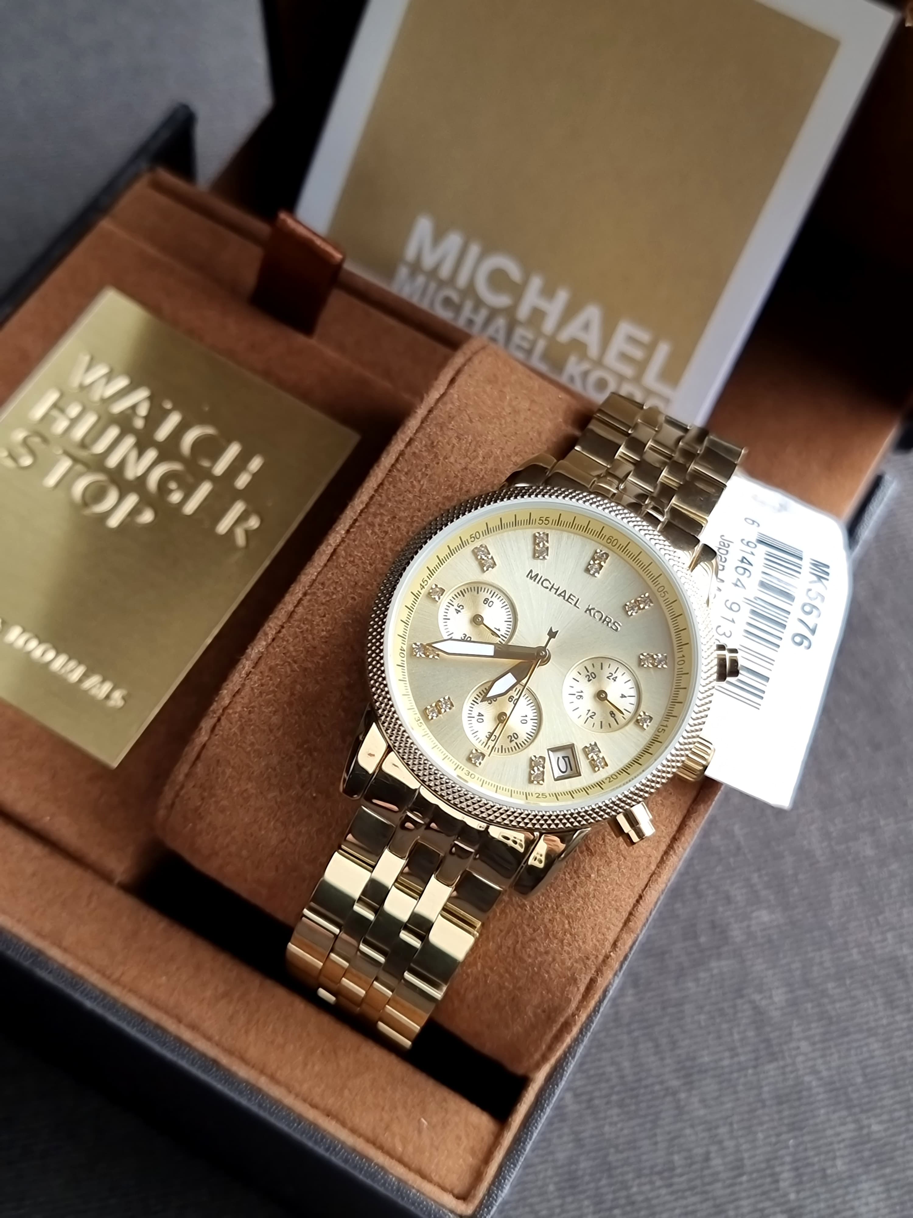 Michael Kors Women’s Quartz Gold Stainless Steel Gold Dial 36mm Watch MK5676