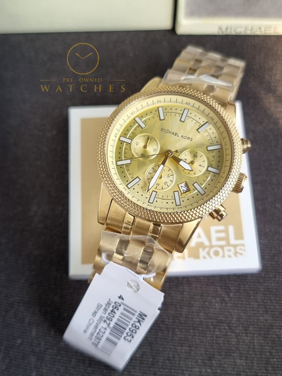 Michael Kors Men’s Quartz Gold Stainless Steel Gold Dial 43mm Watch MK8953