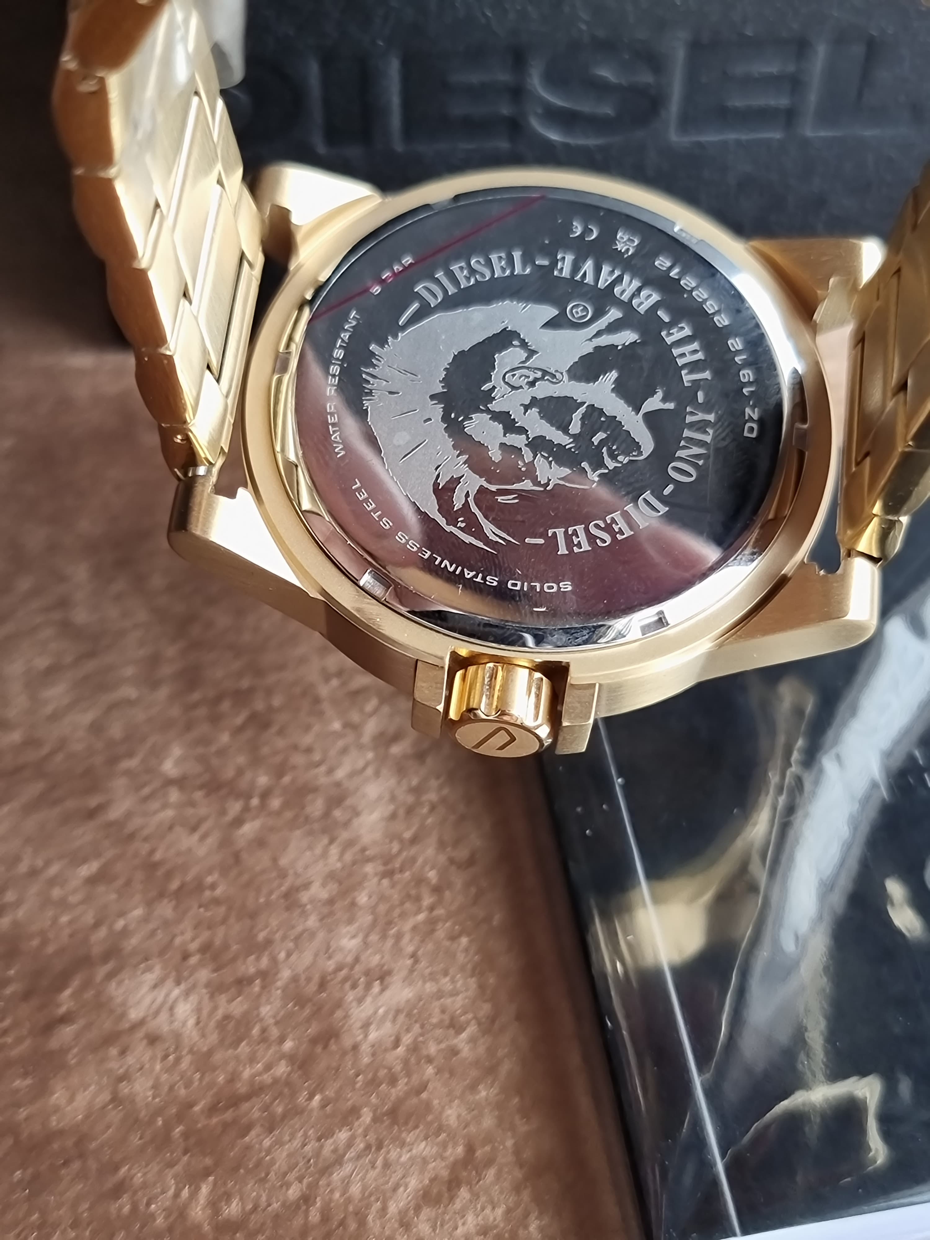 Diesel Men's D-48 Gold Round 48mm Stainless Steel Watch - DZ1912