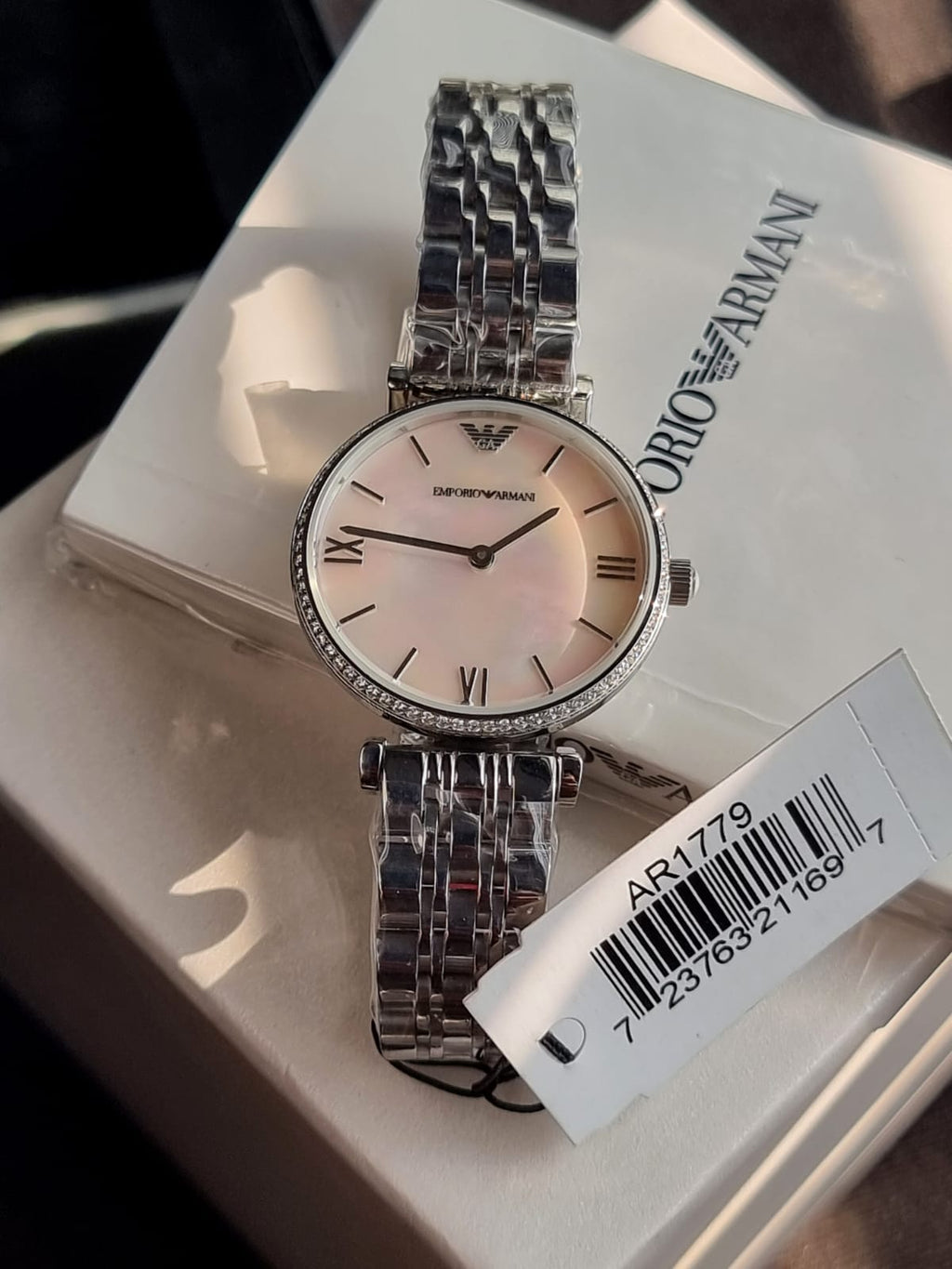 Emporio Armani Women’s Quartz Stainless Steel Pink Dial 32mm Watch AR1779