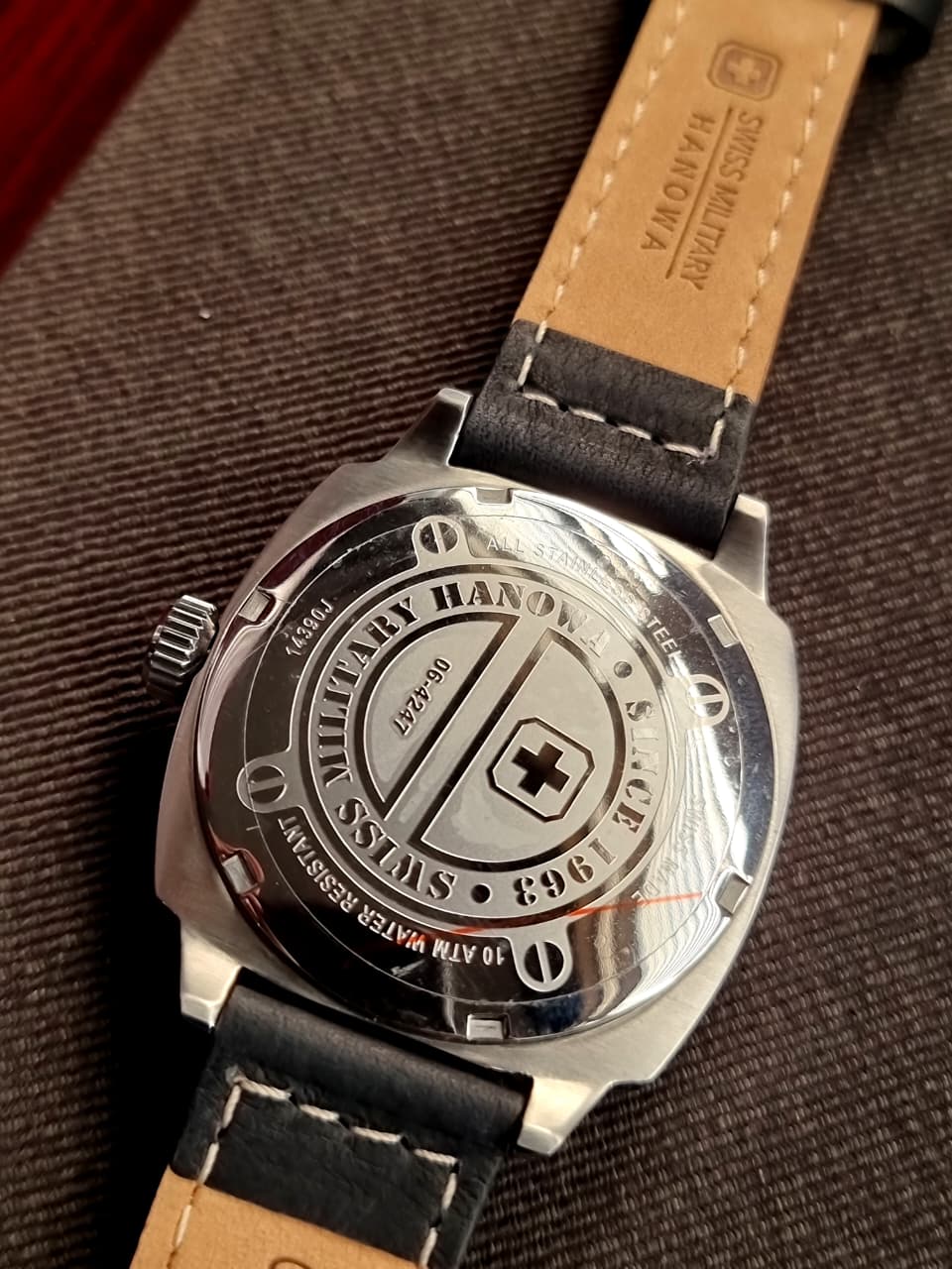 Swiss Military Analog Black 41mm Dial Men's Watch - SM14390JSNBK.H02