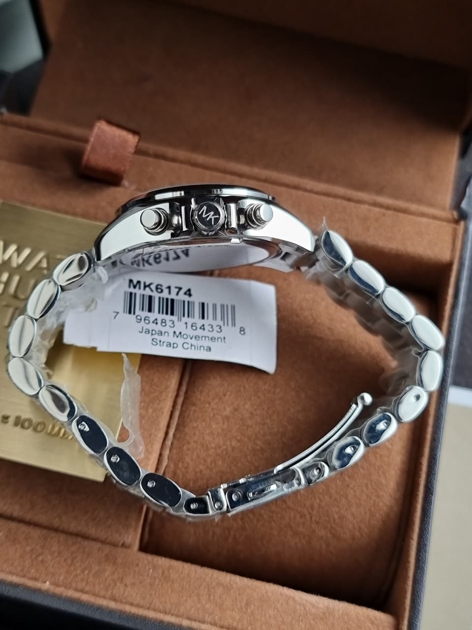 Michael Kors Bradshaw Silver Stainless Steel Silver Dial Chronograph Quartz Watch for Ladies - MK6174