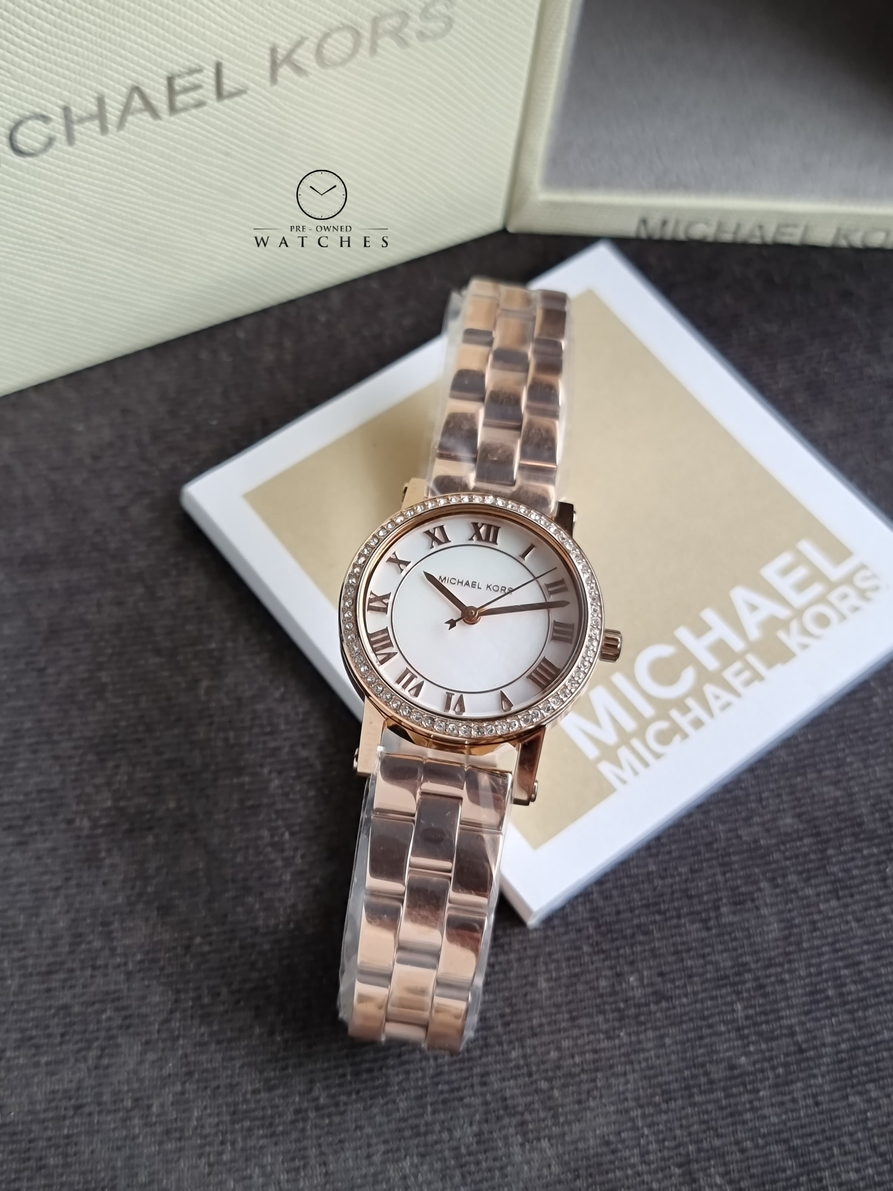 Michael Kors Women's Norie Three-Hand Rose Gold Stainless Steel Watch mk3558