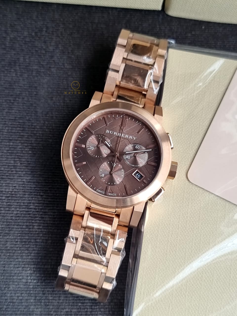 Burberry Rose gold Stainless Steel Bronze Dial Chronograph Quartz Men’s Watch - BU9754