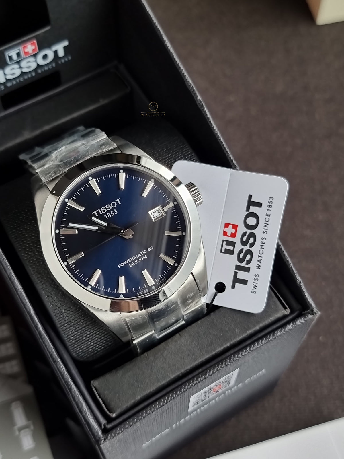 TISSOT Gentleman Powermatic 80 Automatic Blue Dial Men's Watch
 T127.407.11.041.00