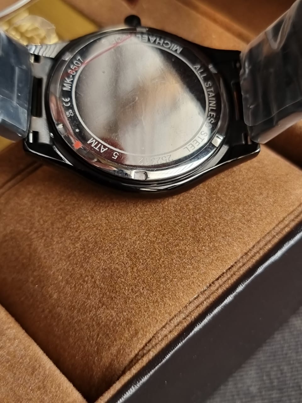 Michael Kors Men's Slim Runway Black 43mm Three-Hand Watch MK8507