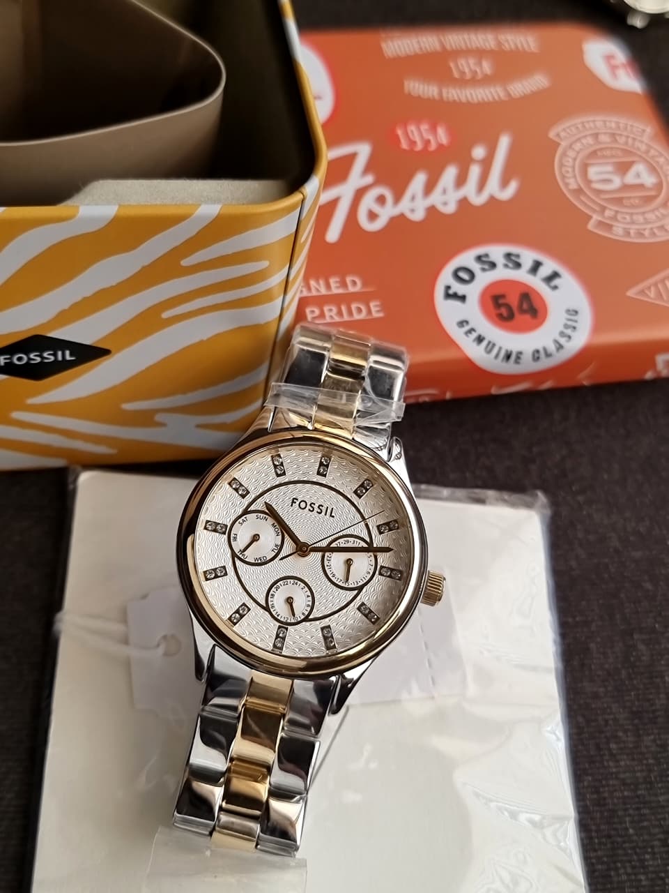 Fossil Modern Sophisticate Multifunction Two-Tone Stainless Steel 36mm Watch BQ1564