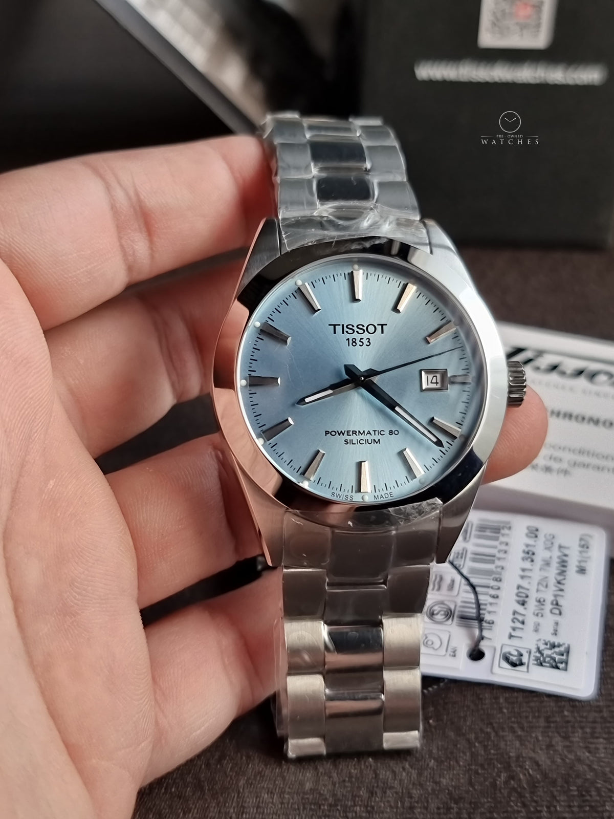 Tissot Gentleman Powermatic 80 Automatic Ice Blue Dial Watch
T127.407.11.351.00