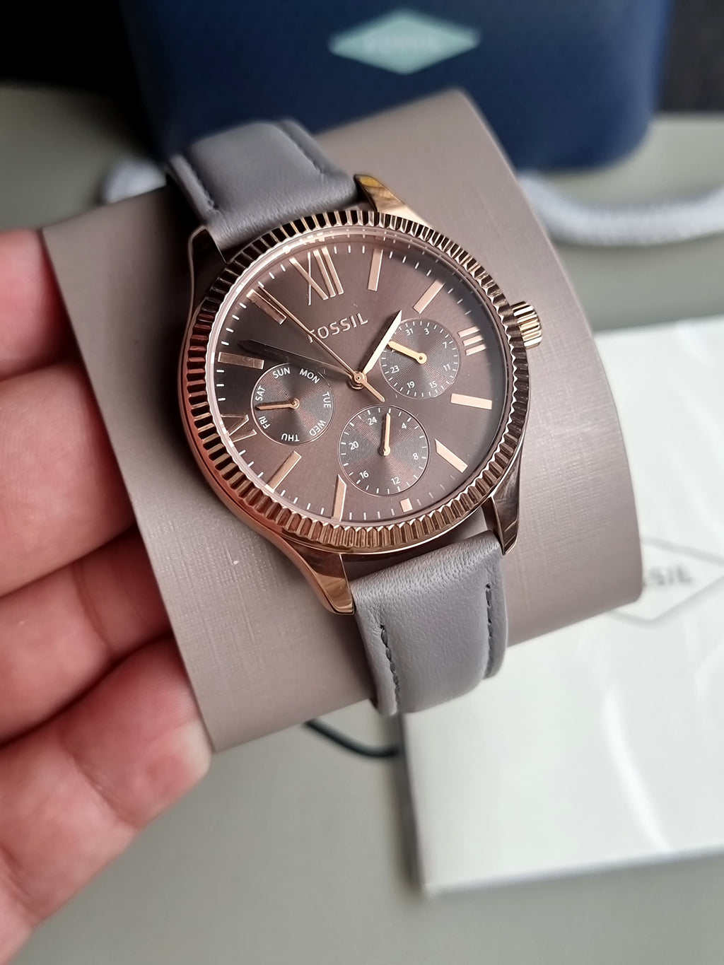 Fossil Analog Grey Dial Women's Watch-BQ3764