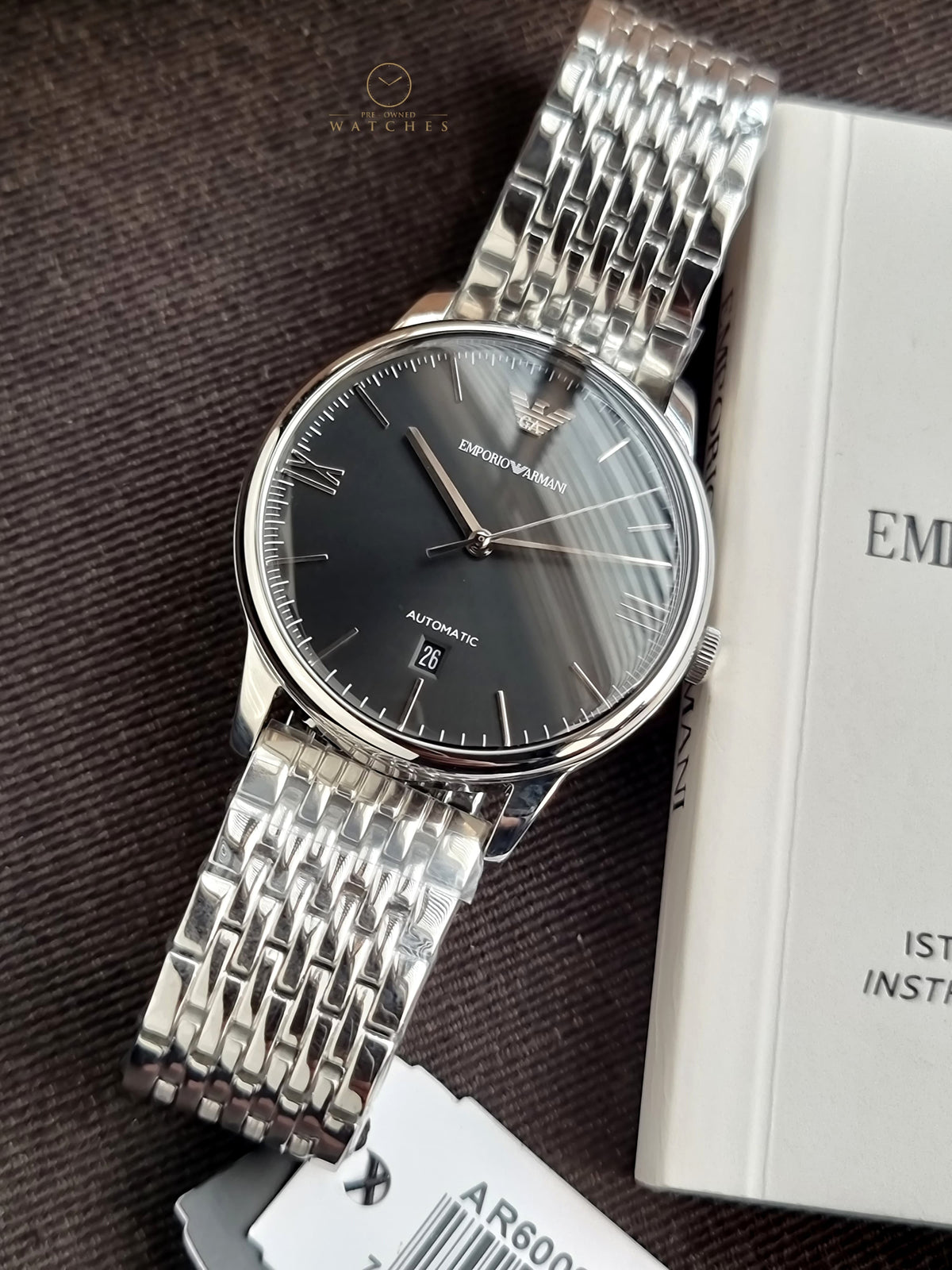 Emporio Armani Automatic Black 39mm Dial Men's Watch
AR60081