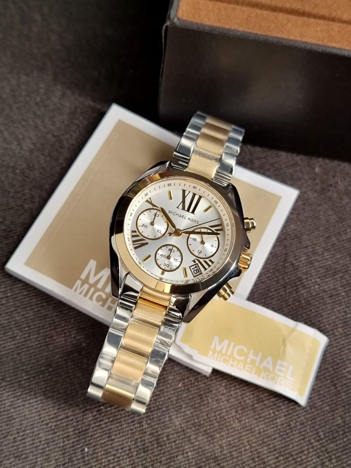 Michael Kors Women’s Quartz Stainless Steel White Dial 36mm Watch MK5974