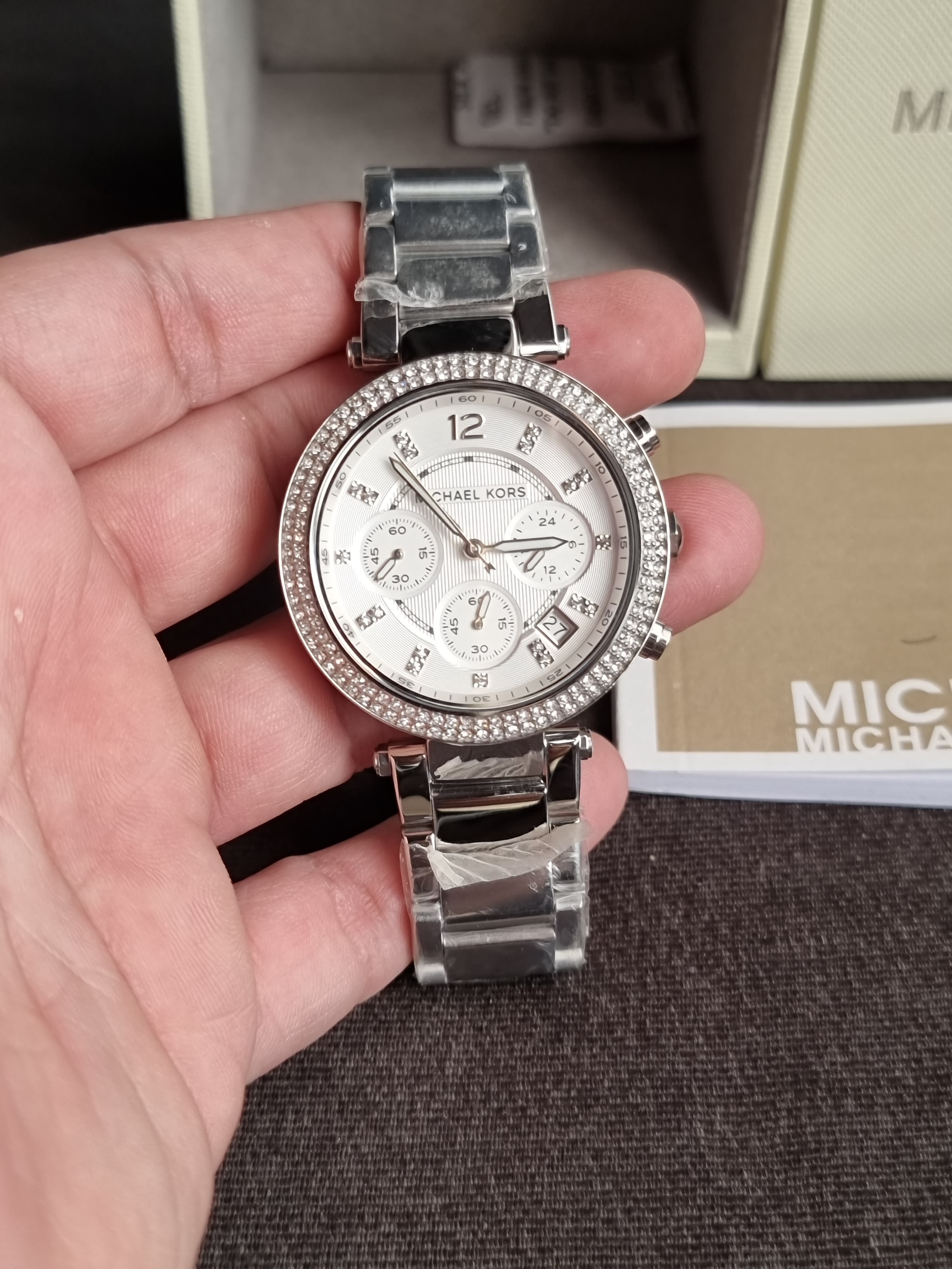 Michael Kors Women’s Quartz Stainless Steel Silver Dial 39mm Watch MK5353