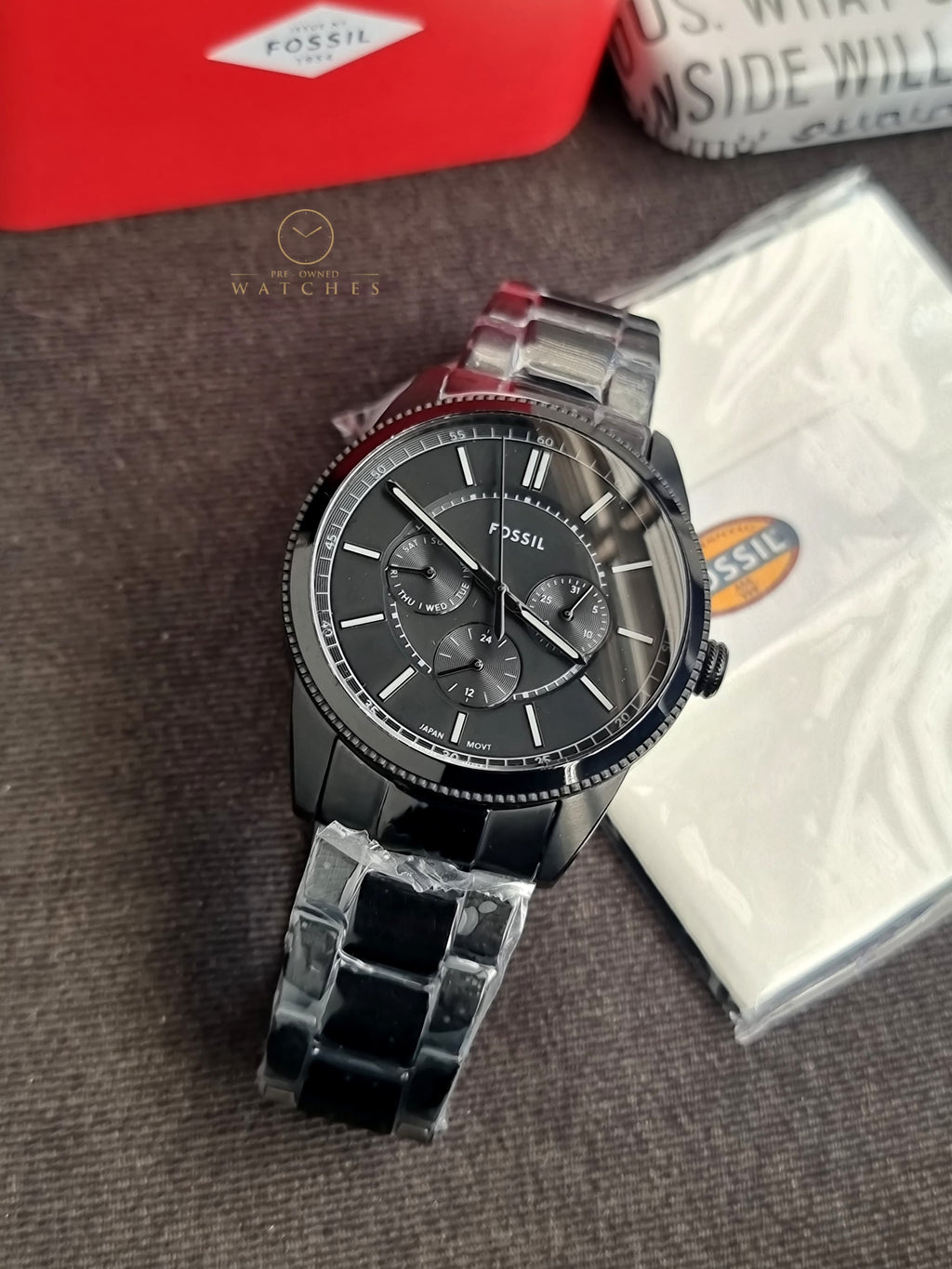 Fossil Analog Black Dial Men's Watch-FS6135