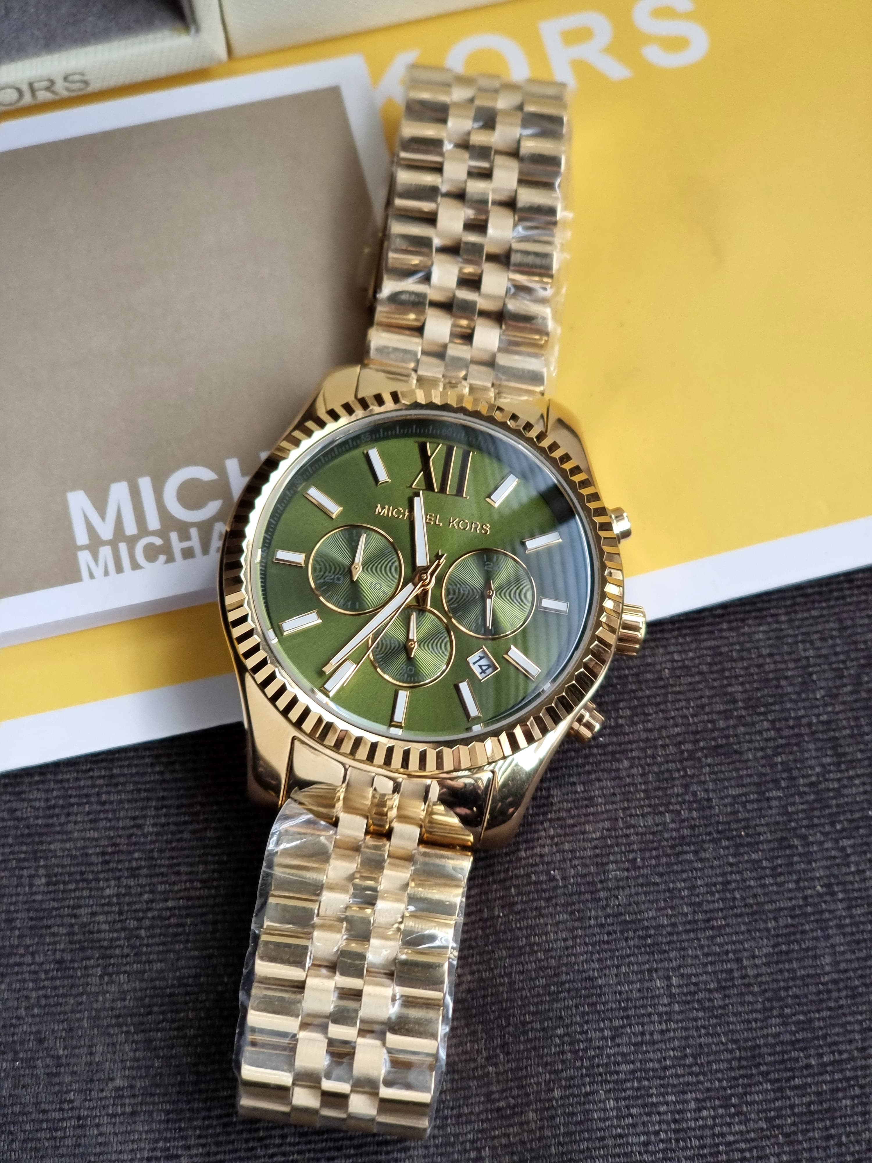 MICHAEL KORS Lexington Chronograph Green Dial Men's Watch MK8446