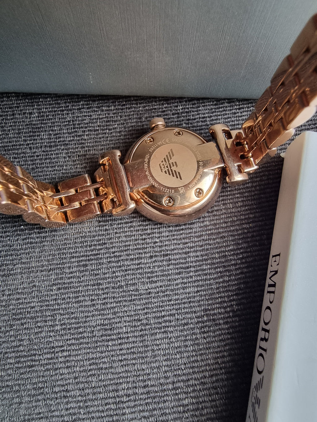Emporio Armani Women’s Analog Stainless Steel Mother of Pearl Dial 22mm Watch AR11203