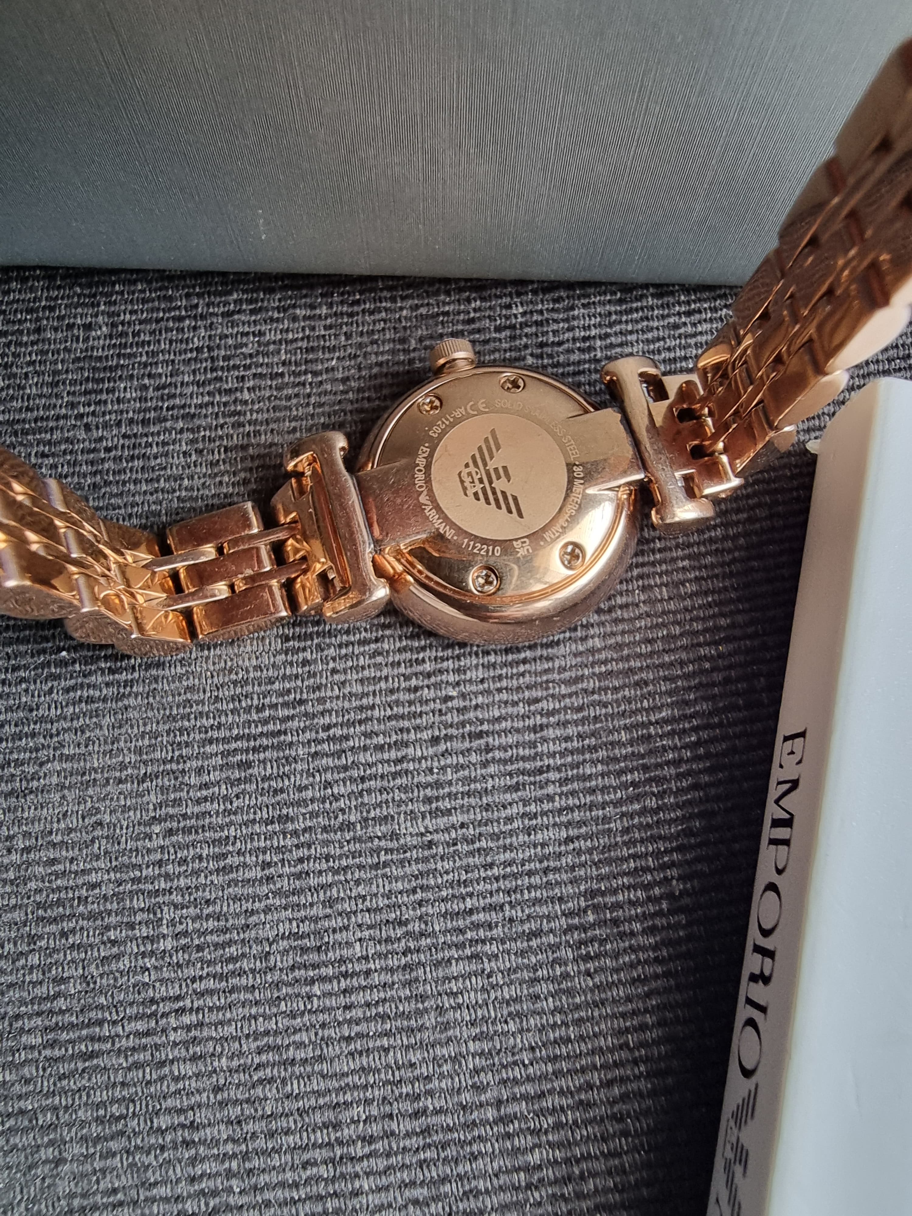 Emporio Armani Women’s Analog Stainless Steel Mother of Pearl Dial 22mm Watch AR11203