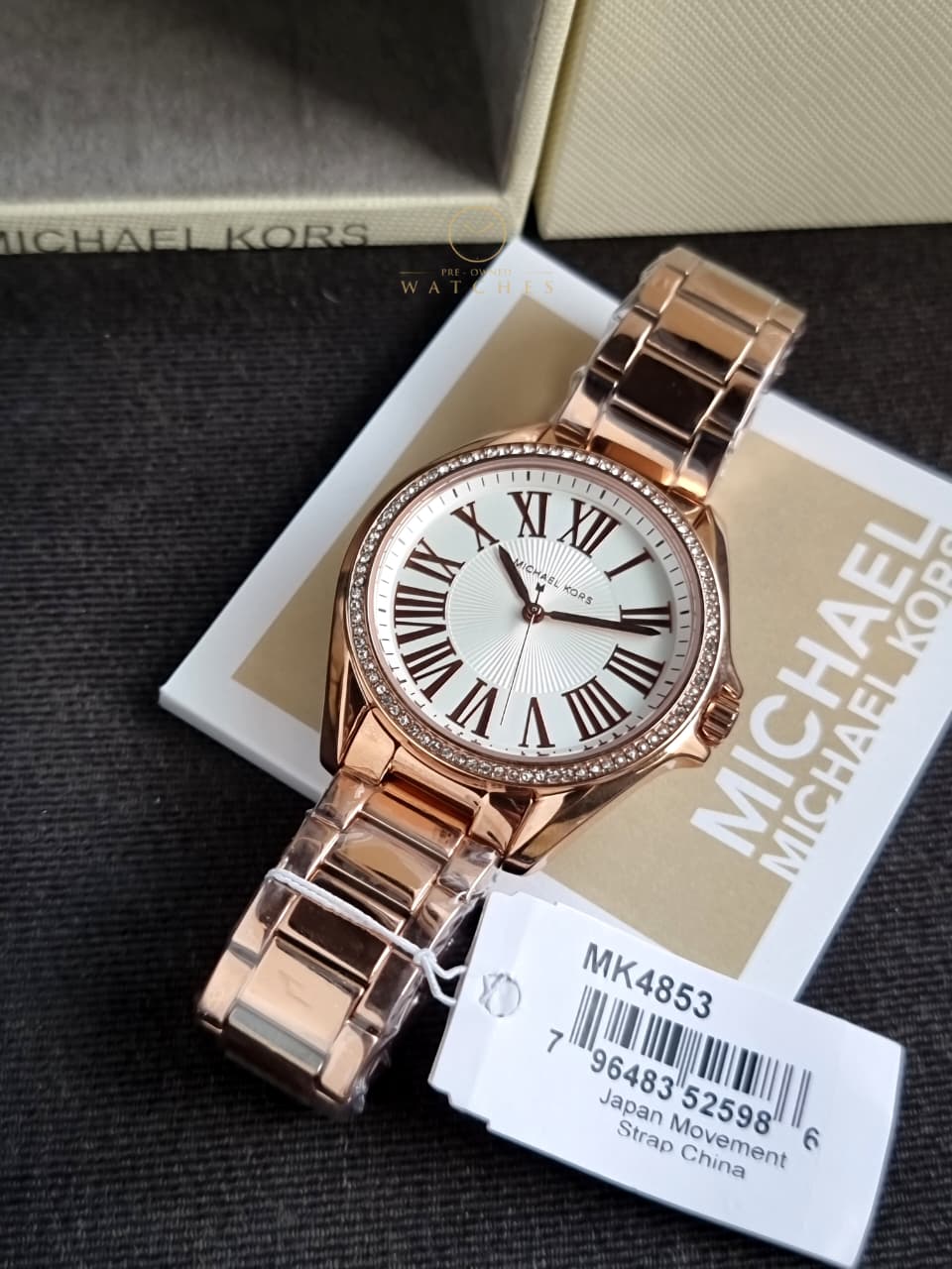 Michael Kors Kacie Women Quartz White Dial Analog Stainless Steel Watch MK4853