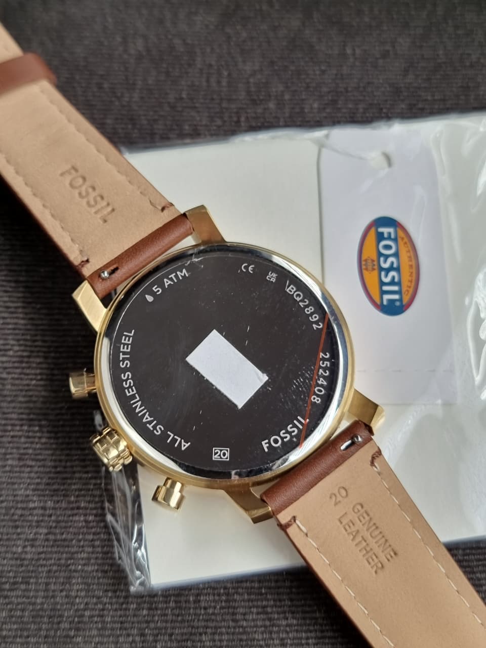 Fossil Rhett Multifunction Brown Leather 43mm Men's Watch - BQ2892