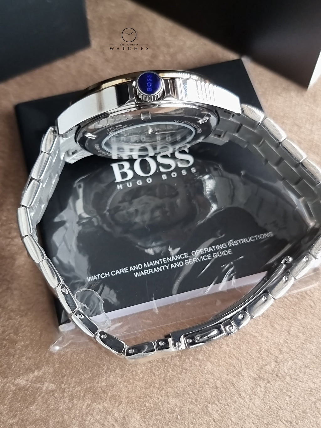 Hugo Boss Two-tone Stainless Steel Navy Blue Dial 1514201 Automatic Men's Watch
