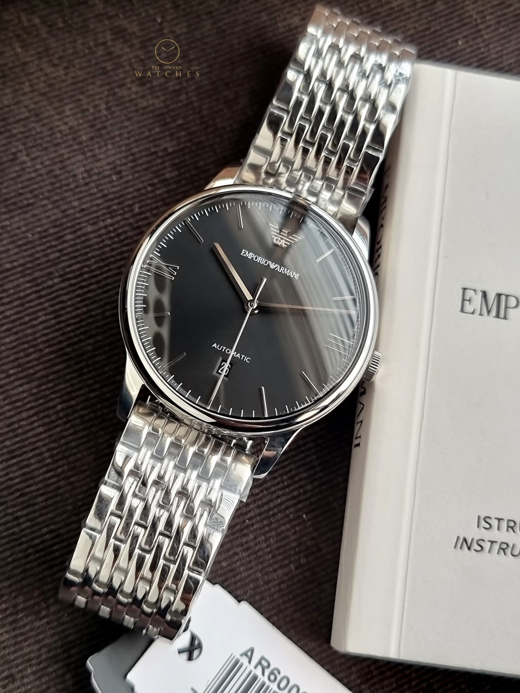 Emporio Armani Automatic Black 39mm Dial Men's Watch
AR60081