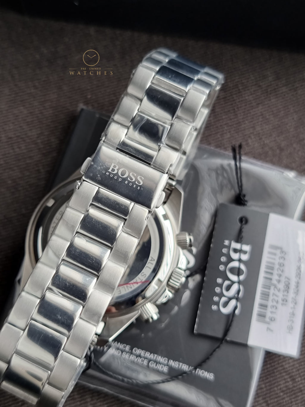 HUGO BOSS Admiral Silver Stainless Steel Blue Dial Chronograph Quartz Watch for Gents - 1513907