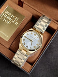 Michael Kors Lennox 37mm Three-Hand Gold-Tone Stainless Steel Watch-MK7391