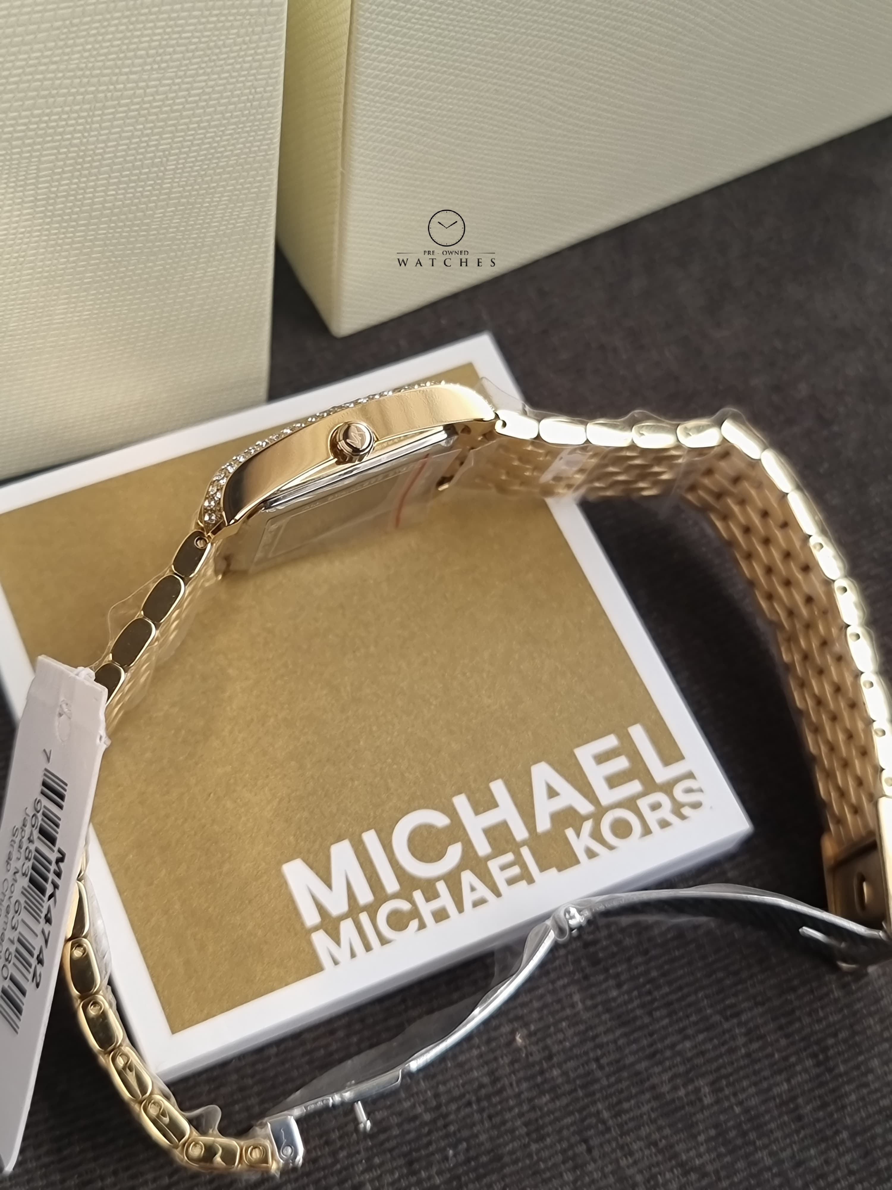 Michael Kors Emery Gold-Tone Stainless Steel Strap Green Dial 33mm Women’s Watch MK4742