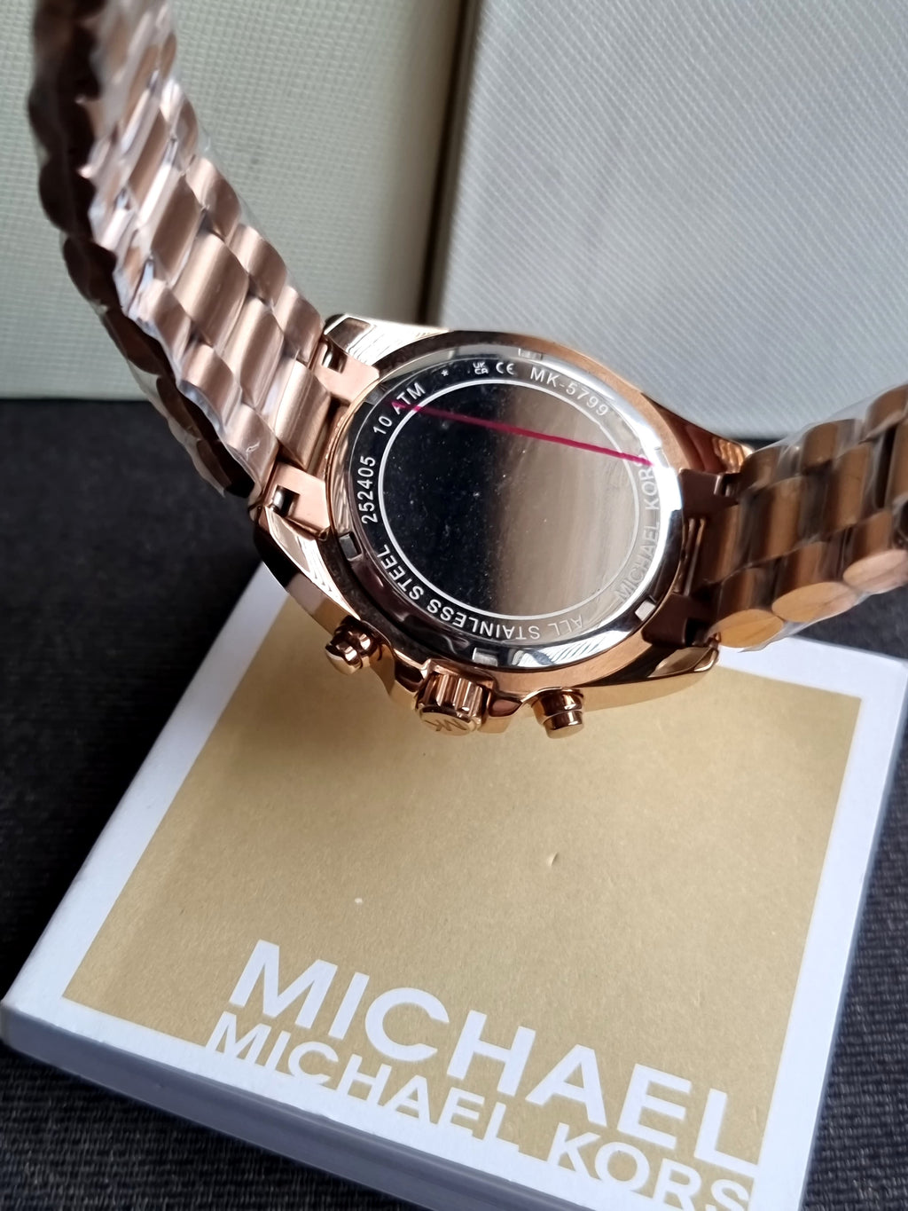 Michael Kors Bradshaw Mini Rose Gold-Tone Chronograph Rose Gold Dial Women’s Watch MK5799