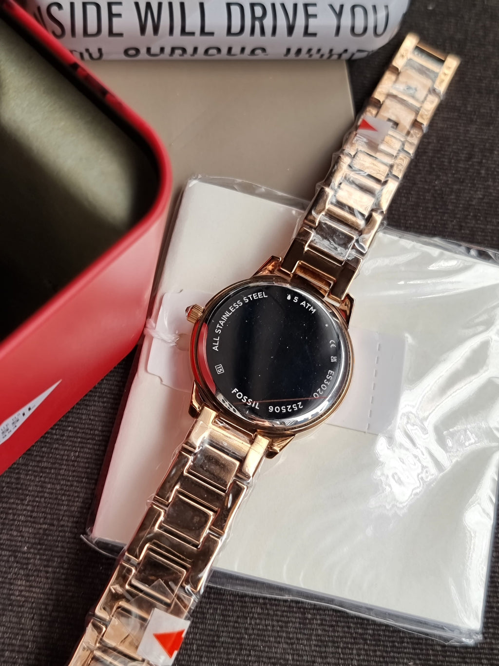 Fossil Jesse Rose Three Hand Gold-Tone Stainless Steel Watch ES3020