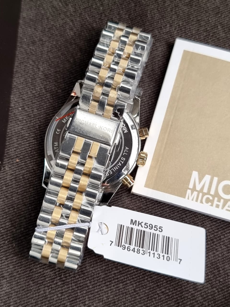 Michael Kors Women’s Chronograph Quartz Two-tone Stainless Steel Silver Dial 38mm Watch MK5955