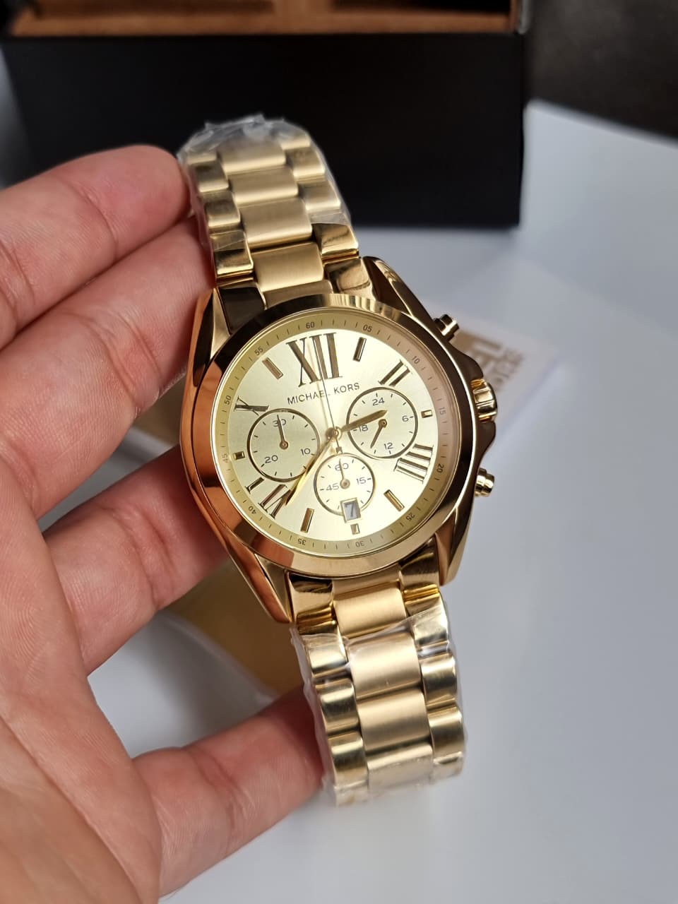 Michael Kors Unisex Chronograph Quartz Stainless Steel Champagne Dial 40mm Watch MK5605