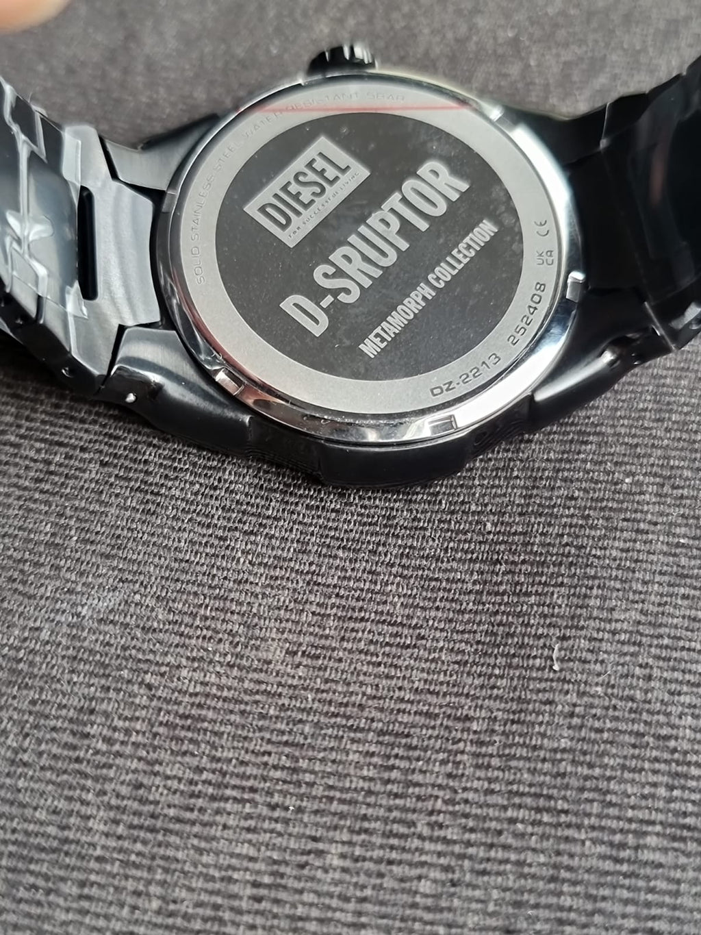 Diesel D-Sruptor Three-Hand DZ2213 Black Stainless Steel Watch