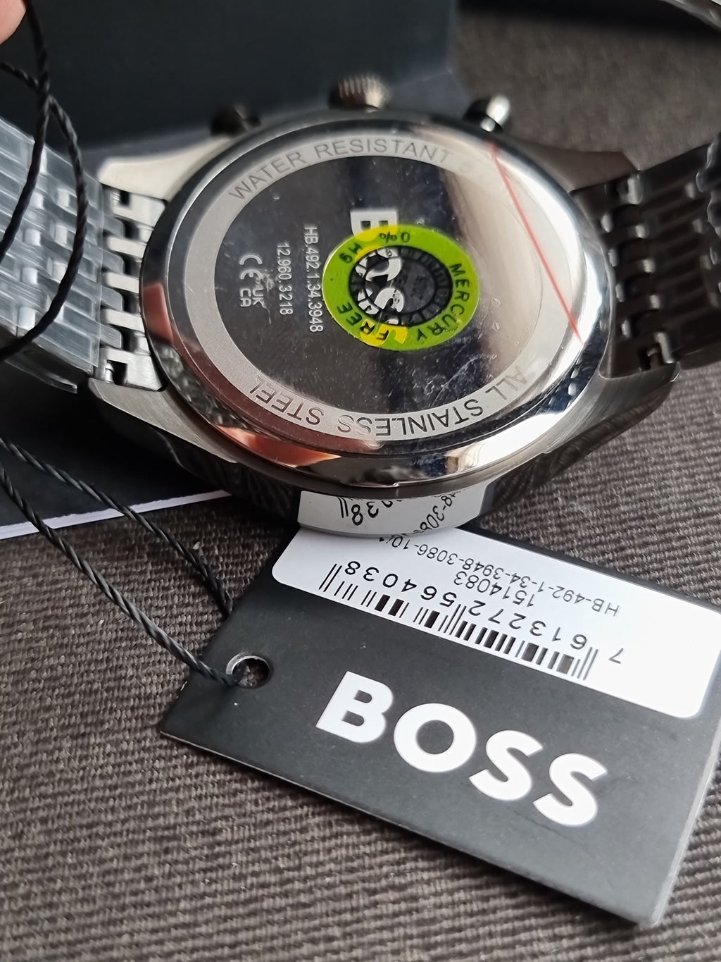 Hugo Boss Gregor Chronograph Blue Dial Grey Steel Strap Watch For Men - 1514083