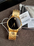Movado 
Museum Classic Black Dial Yellow Gold PVD Men's Watch
0607203