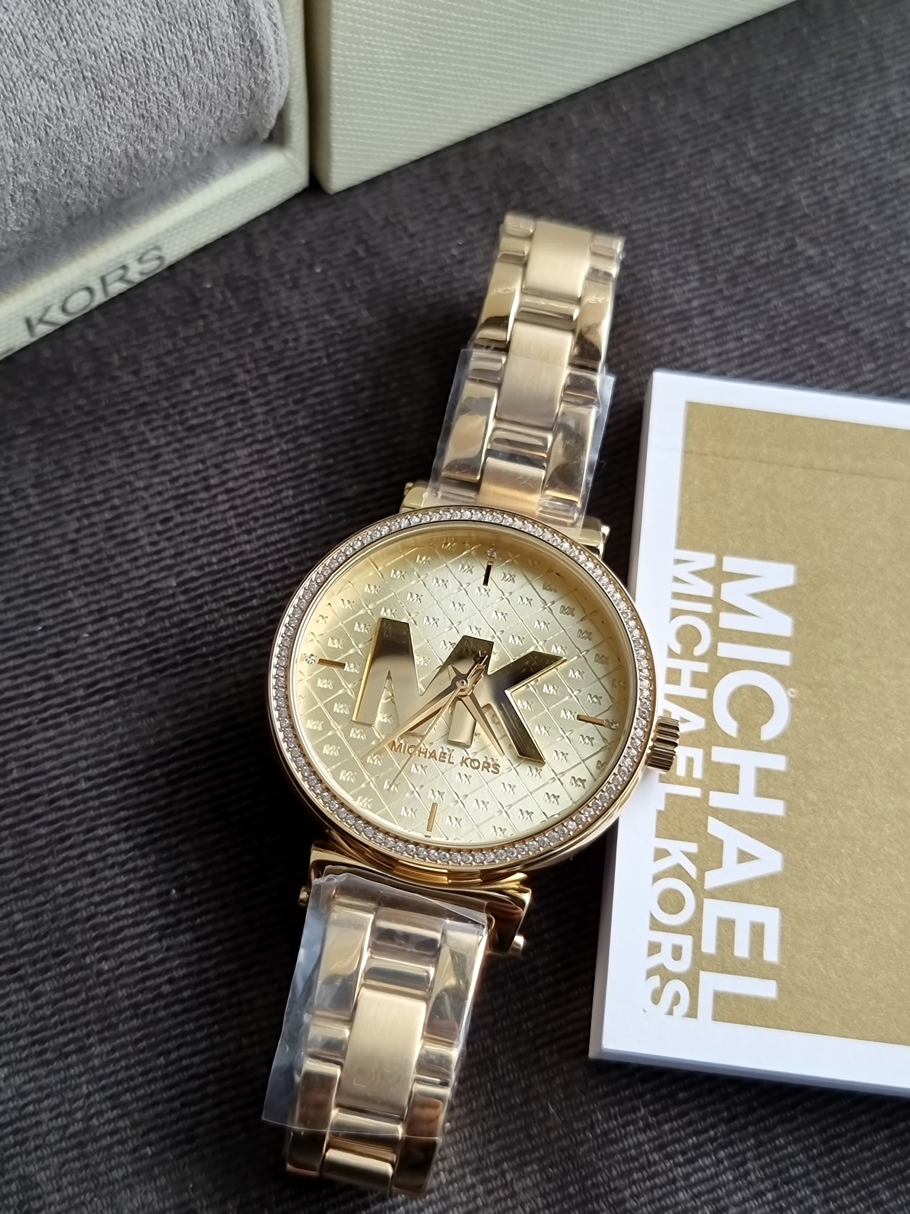 Michael Kors Women’s Quartz Stainless Steel Gold Dial 36mm Watch MK4334 (without Tag)